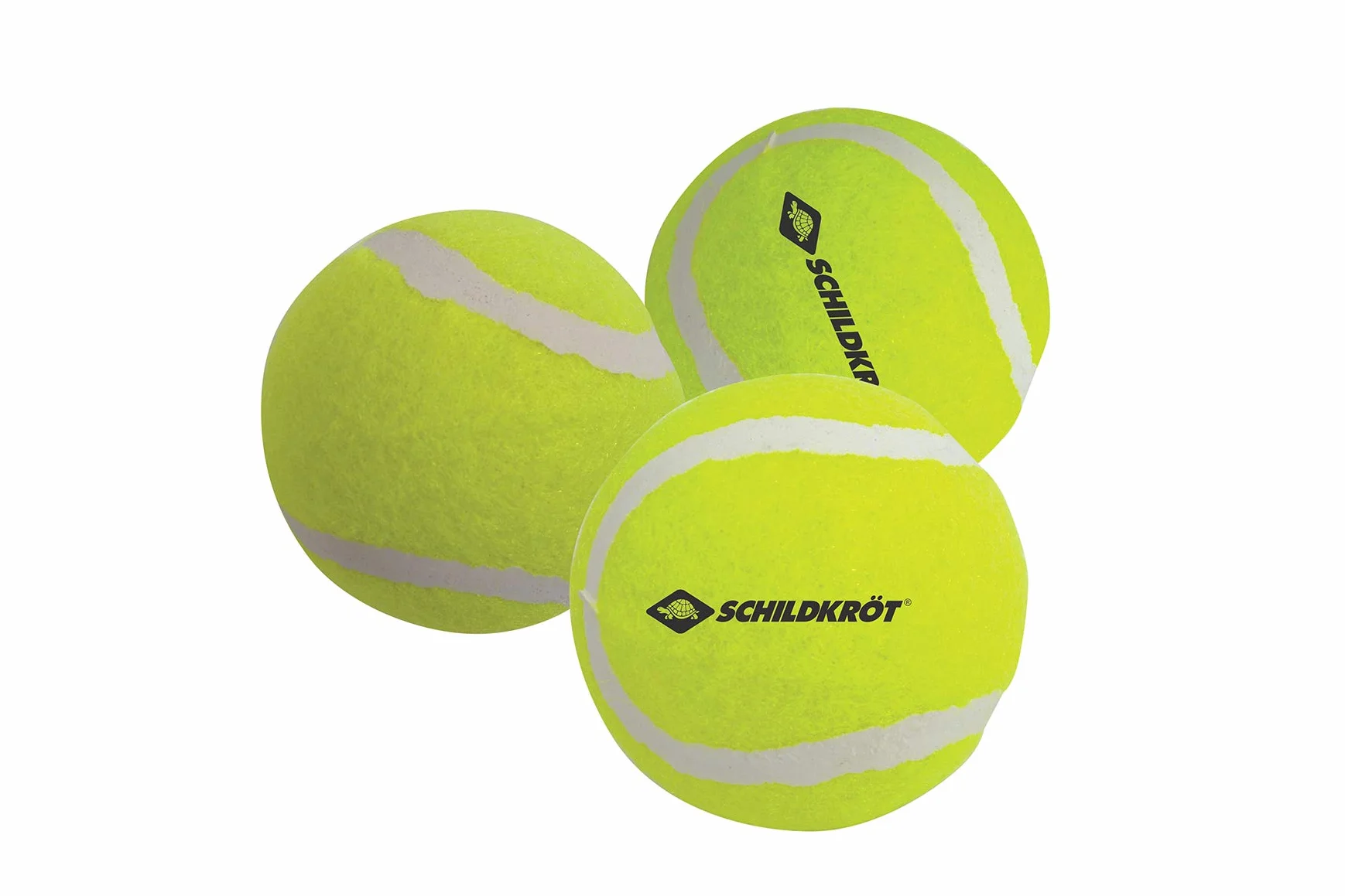 Schildkröt Recreational Tennis Balls Pack of 3 Pressureless Yellow Felt
