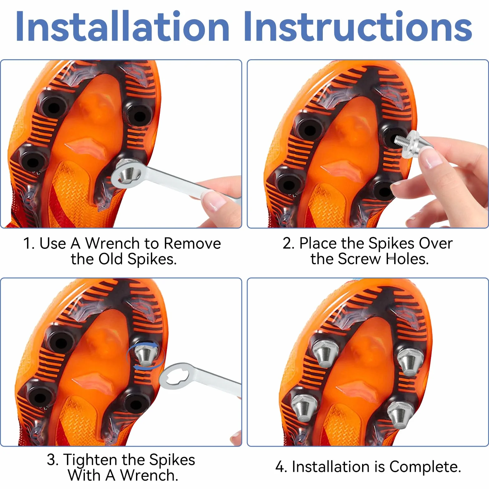 Crampons de Football M5 Compatibles Nike, Alliage d'Aluminium, Antidérapant, 11 mm 13 mm