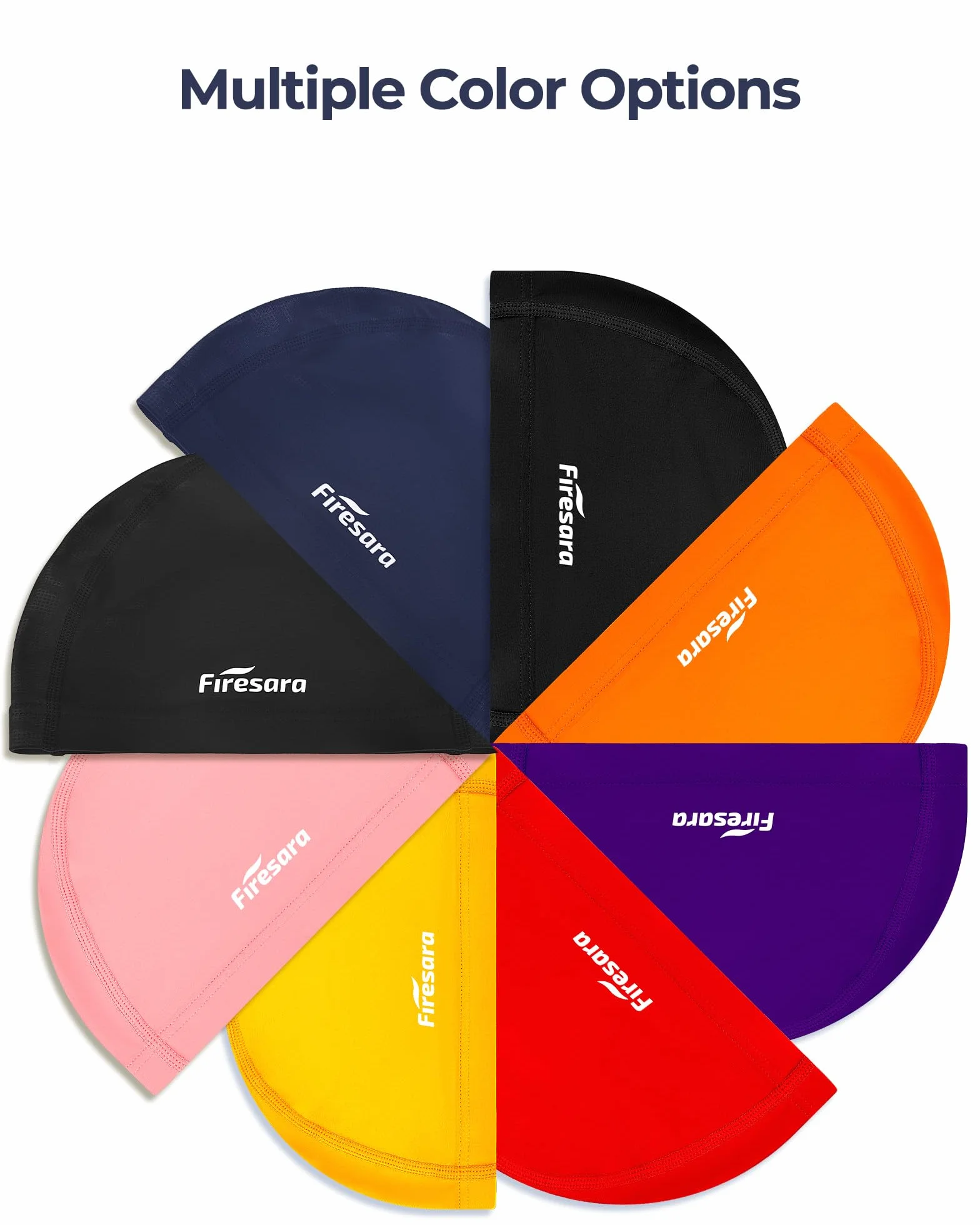 Firesara Bonnet de Bain Lycra Anti-déchirure Non-Glissement pour Hommes Femmes Cheveux Courts Longue Adulte