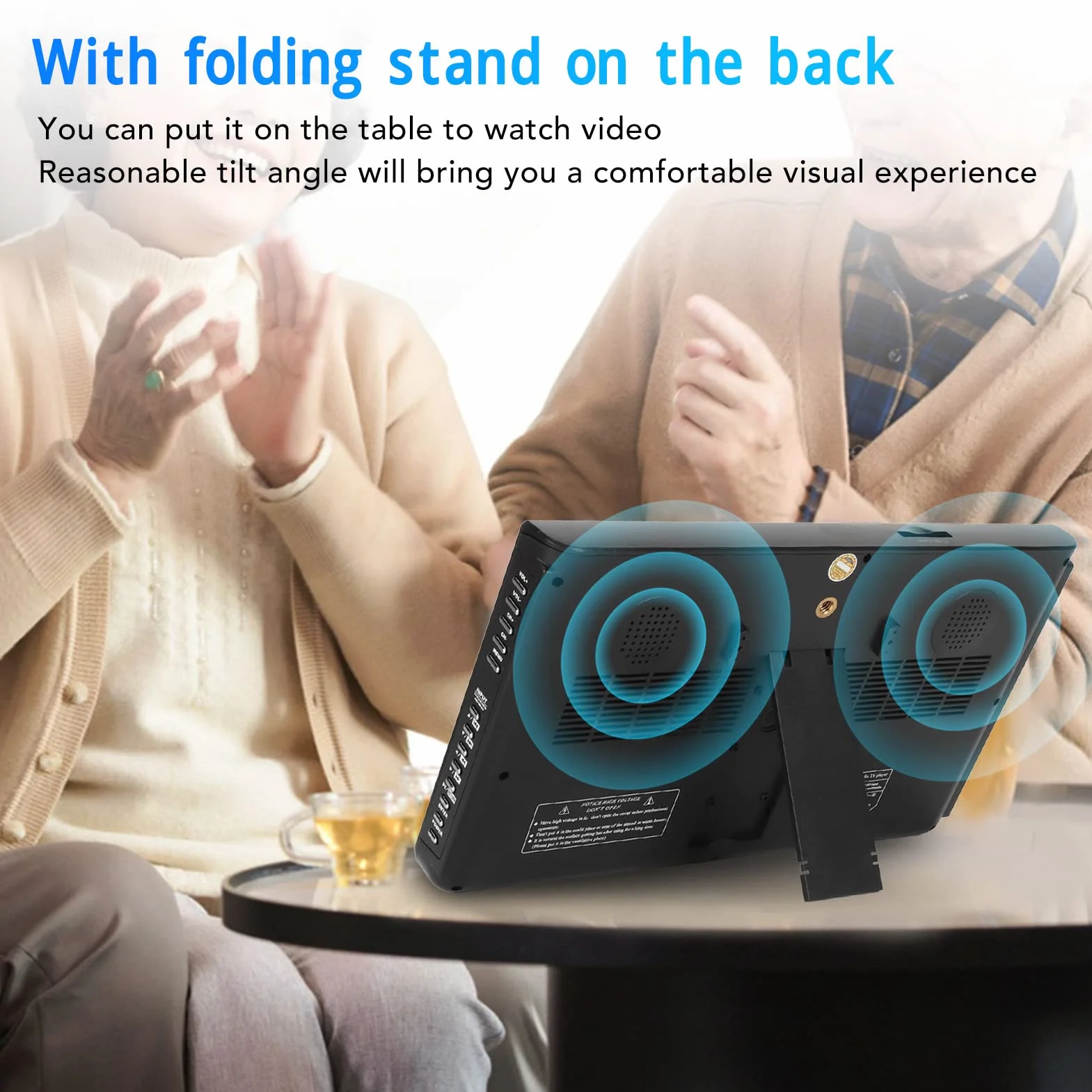 Téléviseur Portable 10 Pouces TFT LED 1080P Rechargeable avec Réception Forte