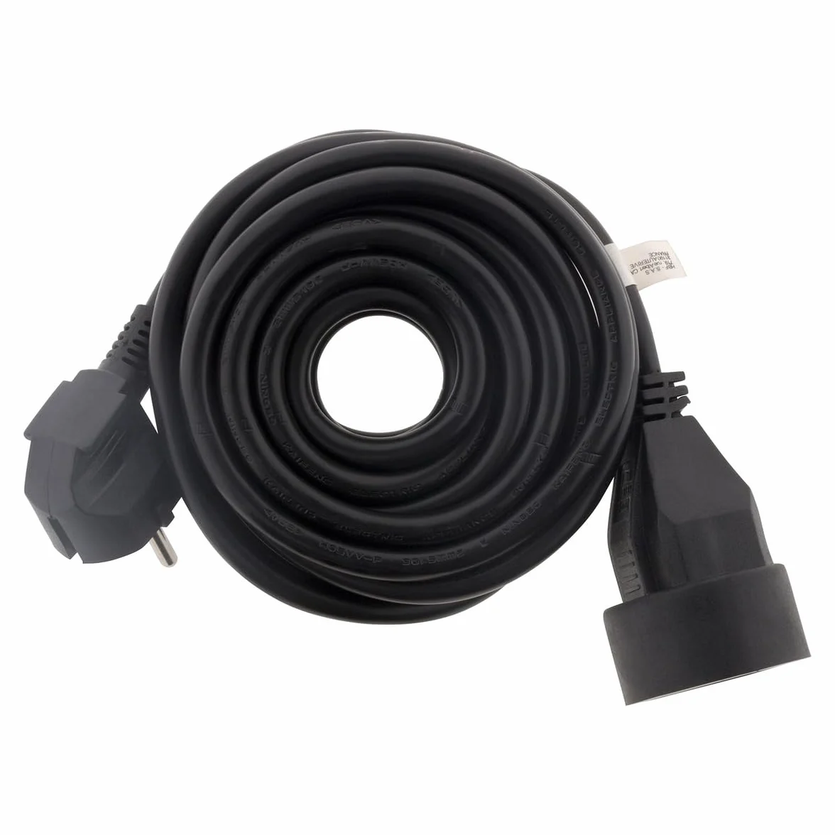 Zenitech Prolongateur 16A 2P+T HO5VV-F 3G1,5mm² Noir 5m