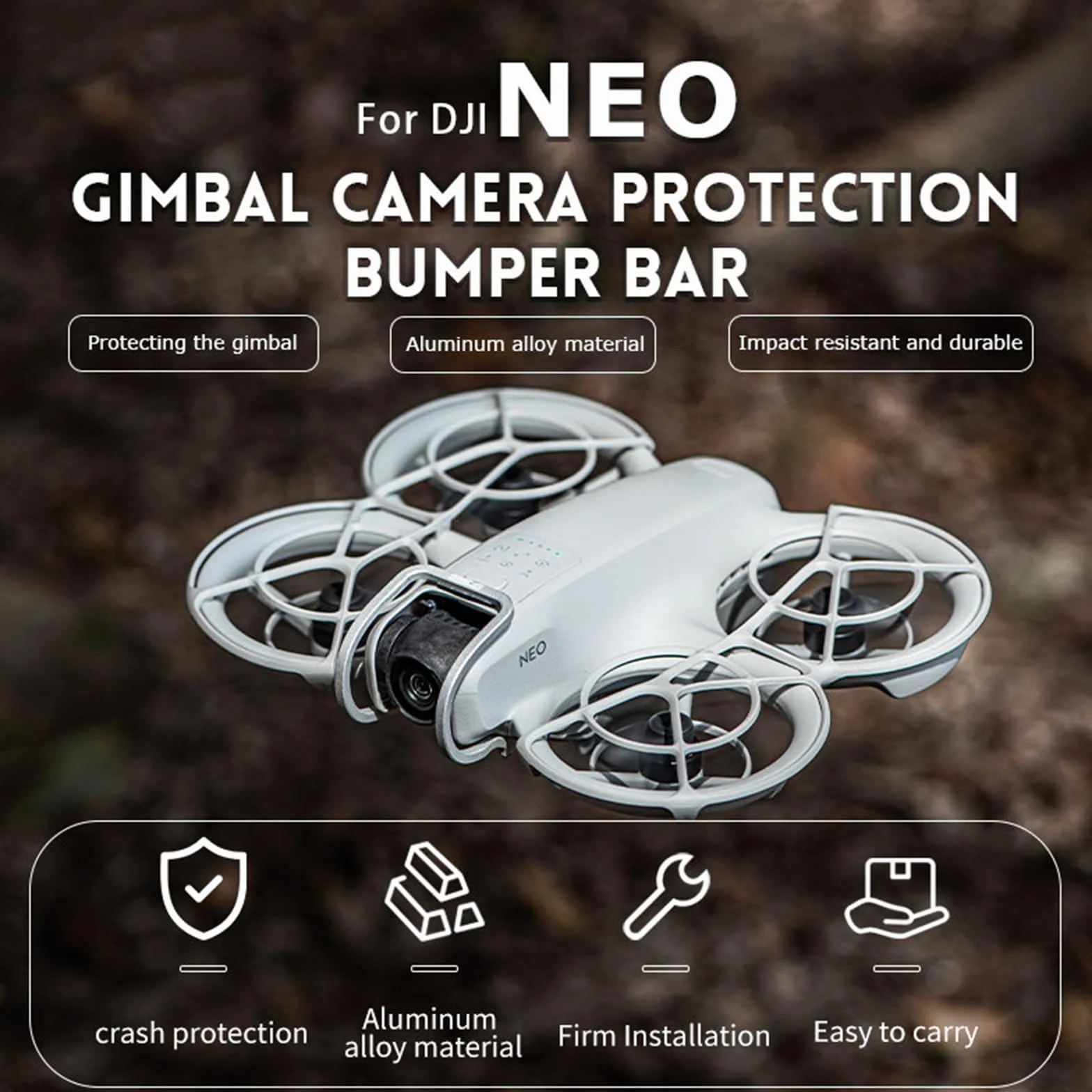 Pare-chocs pour drone DJI Neo - Tige de protection anti-collision en aluminium pour drone DJI Neo