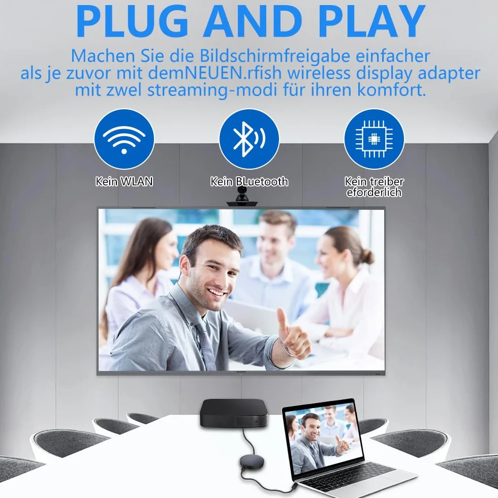 Adaptateur Dongle HDMI sans Fil 1080P 2,4/5 GHz Miracast WiFi Streaming TV Moniteur Projecteur