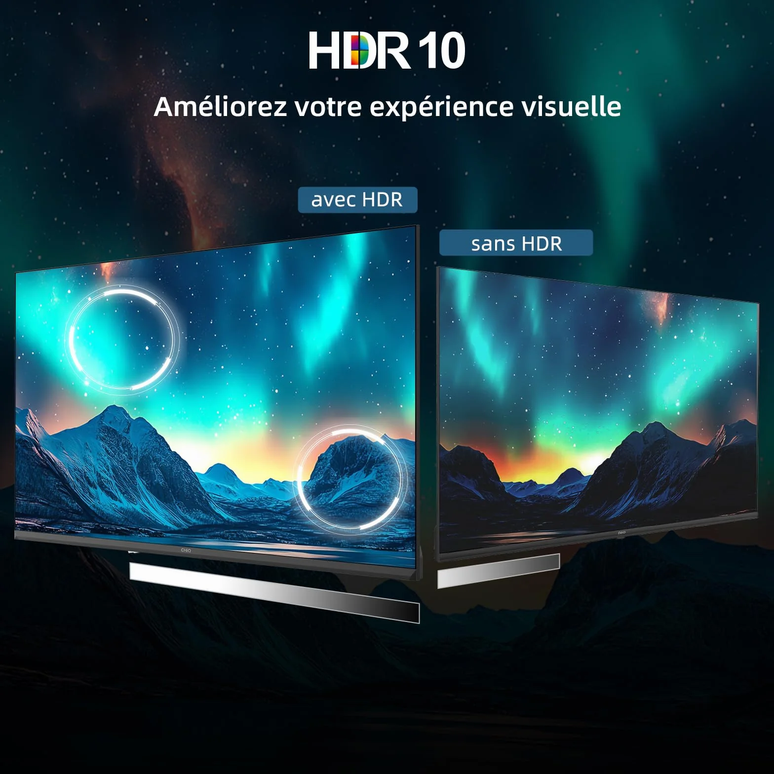 CHIQ L40FT Smart TV 40" (100 cm), Full HD, HDR10, Google TV OS, Audio Dolby & DBX-TV, Tuner Triple DVB-C/T/T2/S/S2, Chromecast Intégré, Design Métal sans Cadre