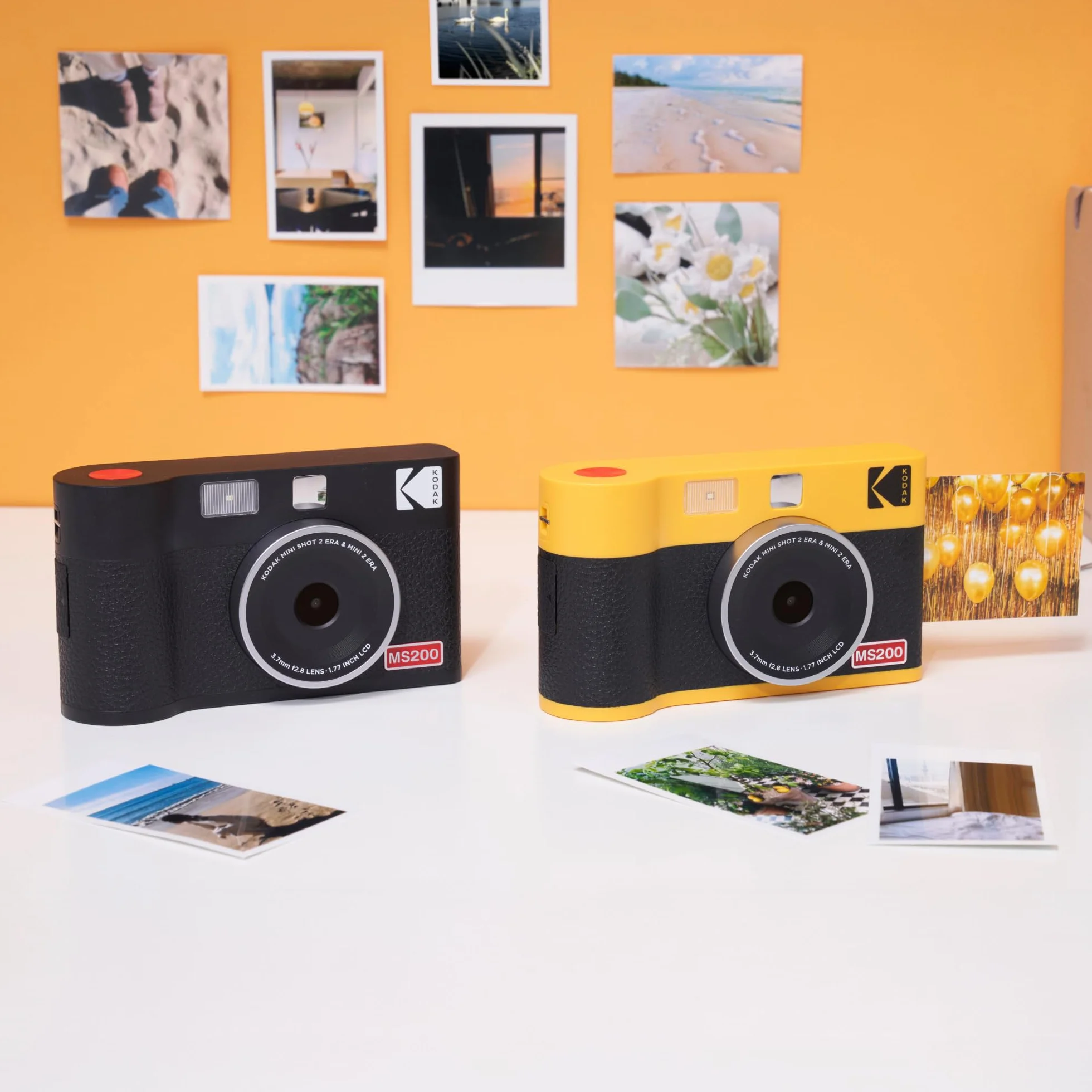 KODAK Mini Shot 2 Era 4PASS 2-in-1 Appareil Photo Instantané et Imprimante Photo Portable (5,3x8,6cm) (Appareil Photo + Paquet avec 38 Feuilles, Noir)