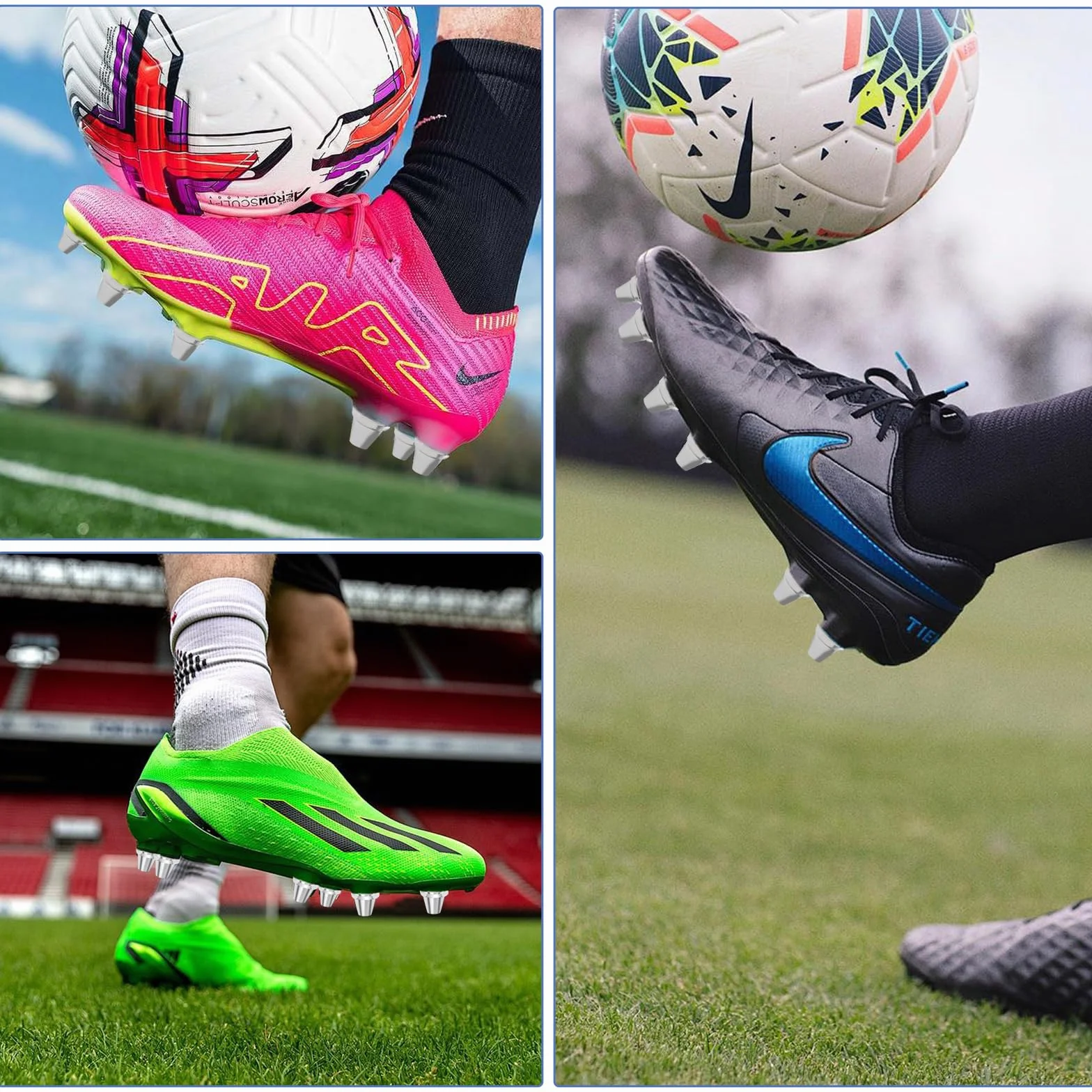 Crampons de Football M5 Compatibles Nike, Alliage d'Aluminium, Antidérapant, 11 mm 13 mm