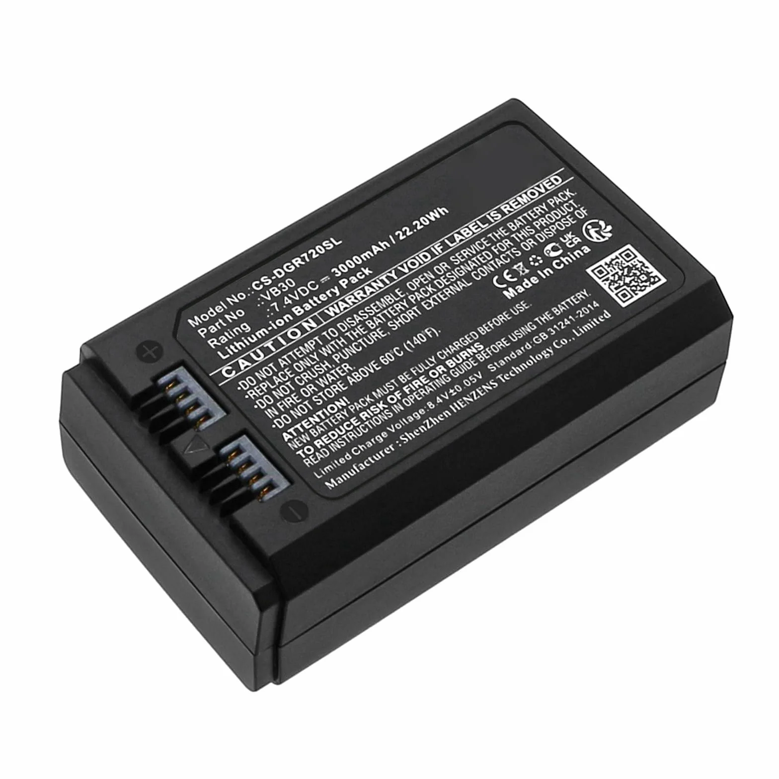 Batterie de rechange 3000 mAh / 22,20 Wh compatible avec GODOX VB30, AD100 Pro, MF-R76, Ring 72, V1 Pro, V850 III et V860