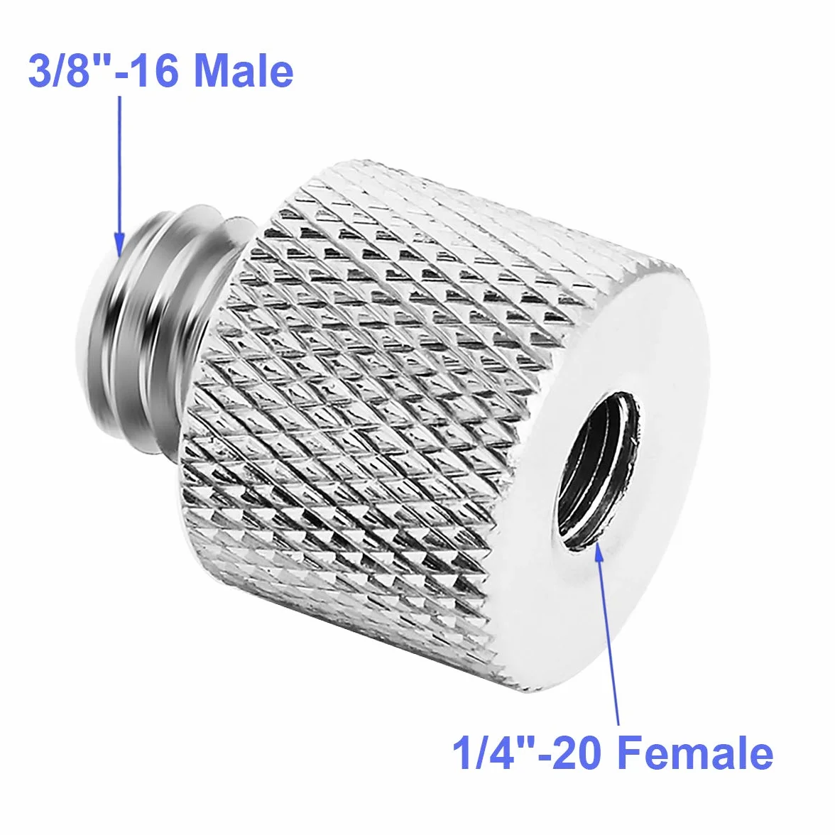 Adaptateur 1/4 à 3/8, Adaptateur fileté Femelle 1/4" à mâle 3/8" pour Moniteur de caméra, Pied de Micro, trépied - Lot de 2