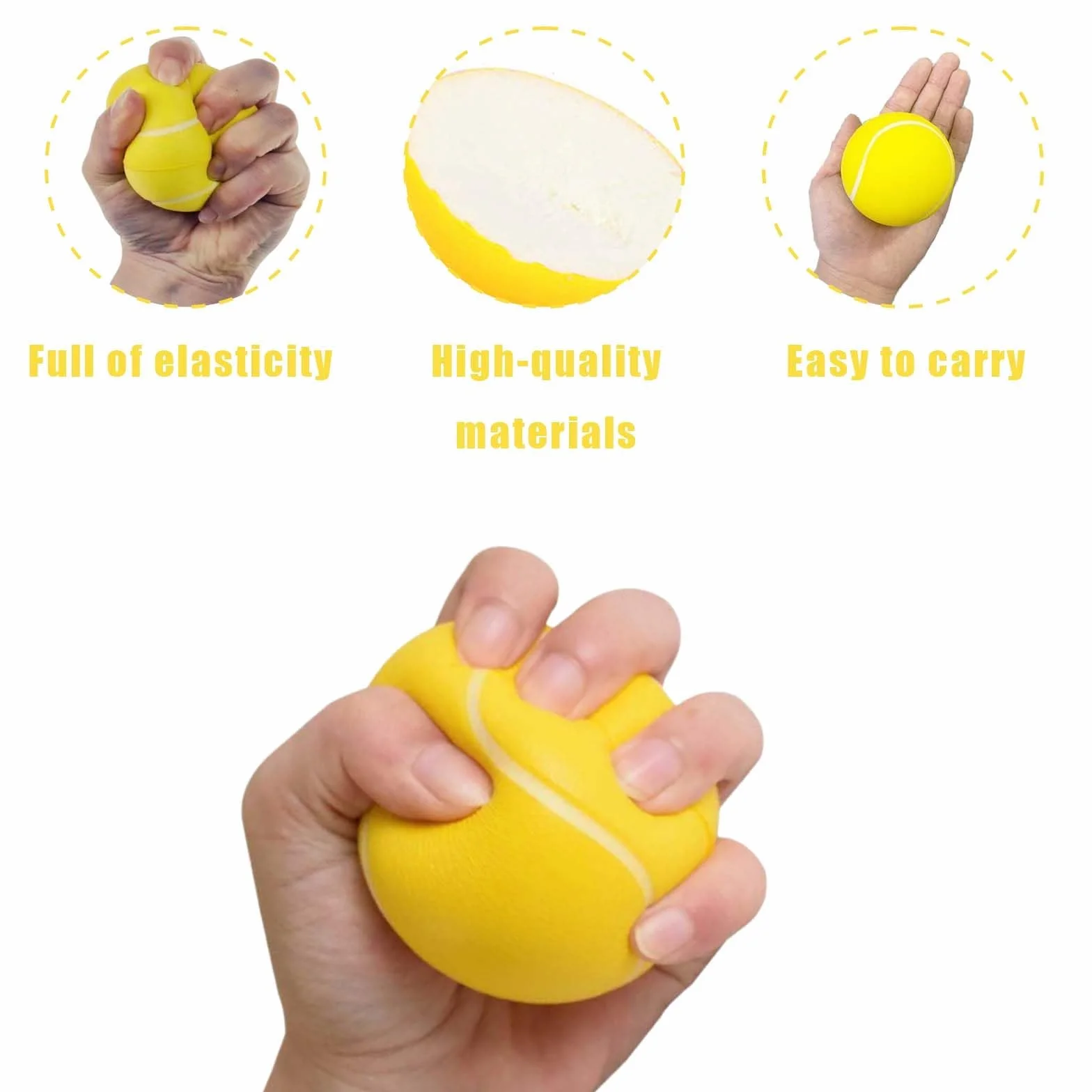 Balles de Tennis en Mousse - Mini Balles Éponge de Sport Pour Entraînement