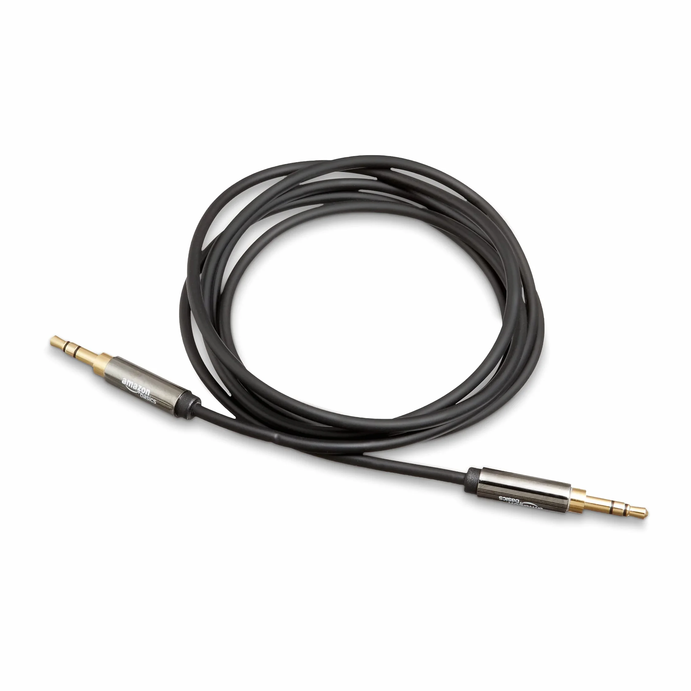 Amazon Basics Câble audio stéréo vers Auxiliaire mâle, 3,5 mm, 1.2 m, Noir
