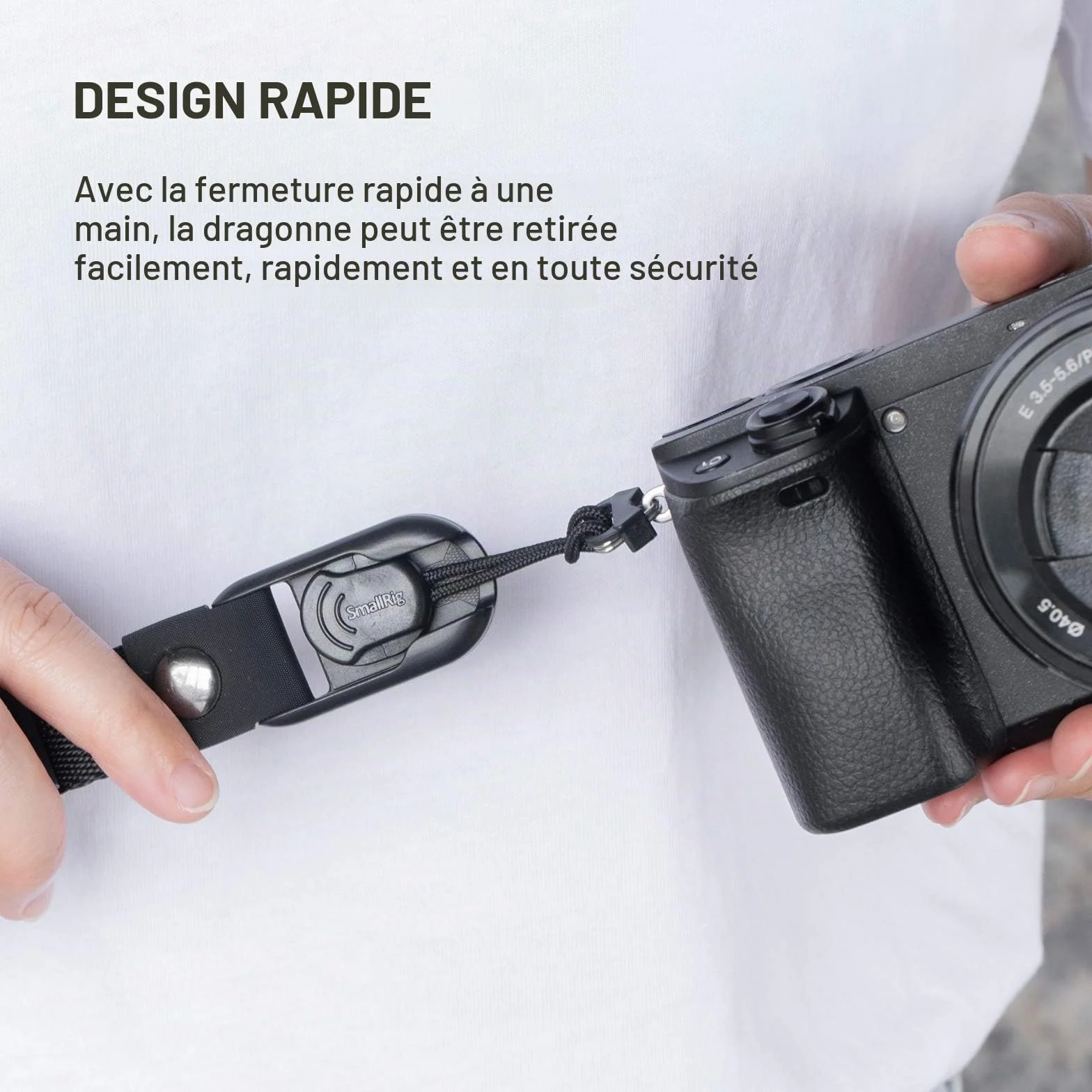 SMALLRIG Dragonne en Néoprène pour Canon pour Nikon pour Sony pour Fujifilm pour Olympus DSLR SLR - 2398
