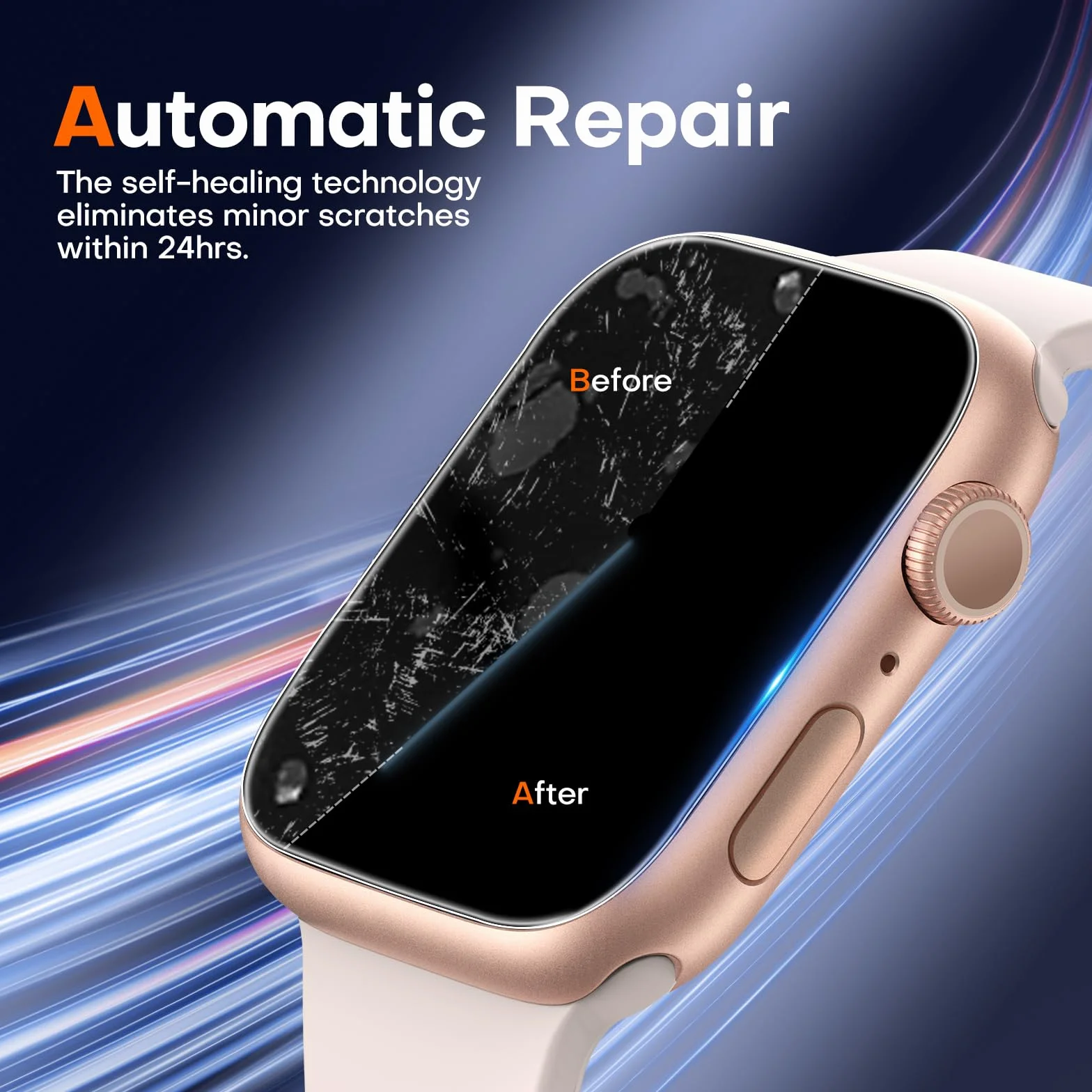 LϟK 8 Pièces Protection Écran Apple Watch Series 11/10 42mm TPU Film Transparent