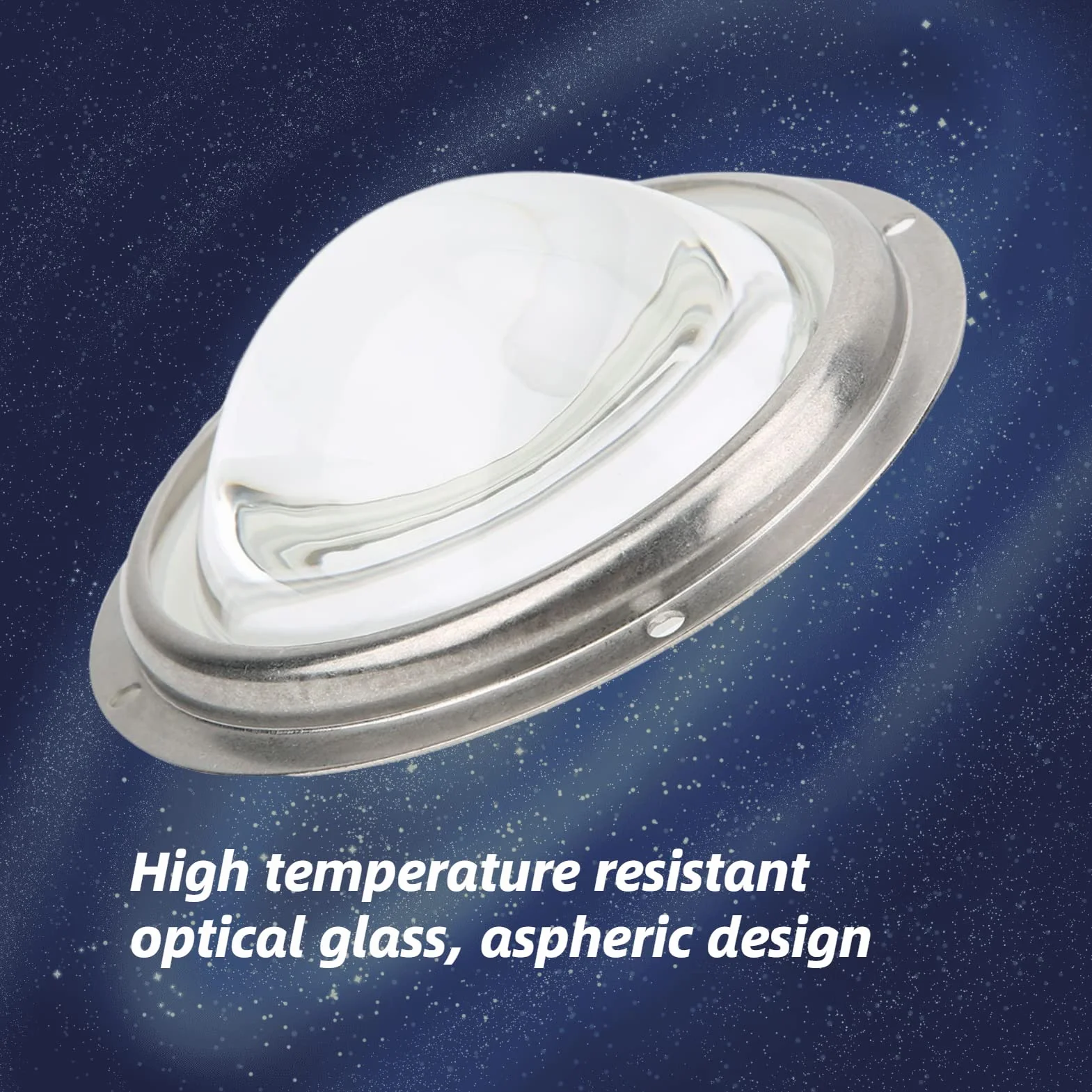 Condensateur LED Plano Convexe Lentille en Verre 100mm avec Support Fixe pour LED de 20W à 200W