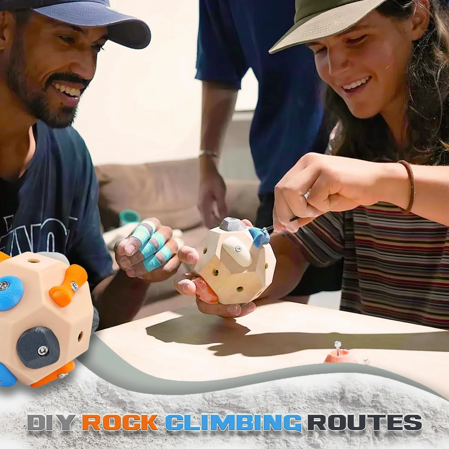 Boulder Block fabriqué à la main – balle d'entraînement 3D pour l'escalade, entraînement de force des doigts