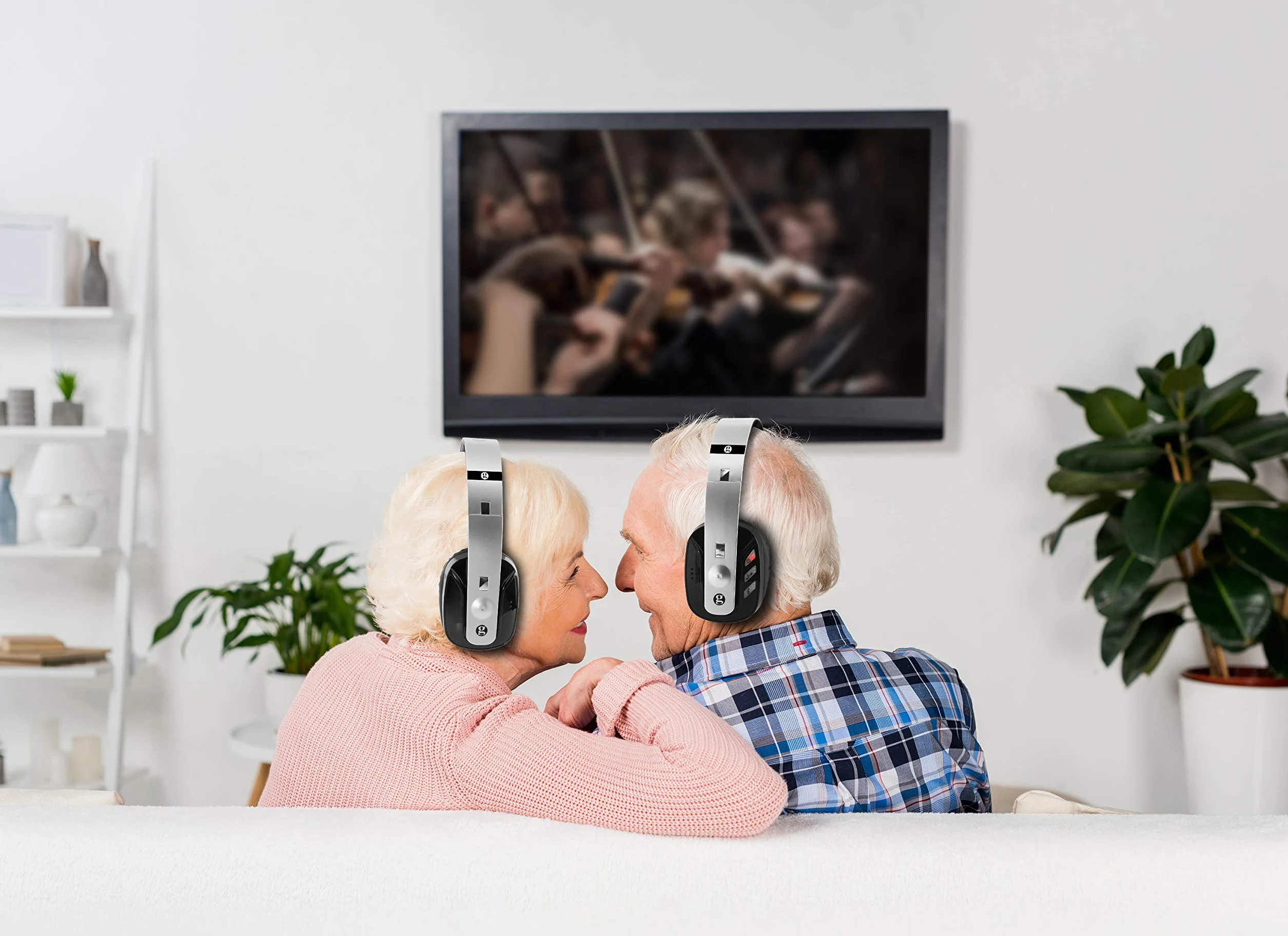 Geemarc CL7400 - Casque Audio avec Connecteur Optique et Volume Amplifié pour Télévisions, Mobiles et Ordinateurs - Adapté aux Séniors et Malentendants - Perte Auditive Faible ou Sévère - Version FR