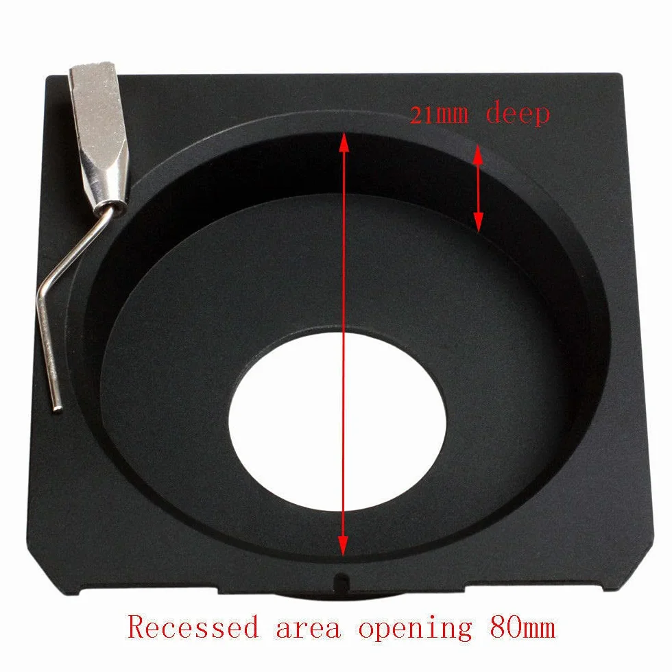 21mm Copal Compur Prontor #0 Recessed Lens Board Panneau d'objectif encastré pour Linhof Technika Wista Chamonix Ebony Tachihara