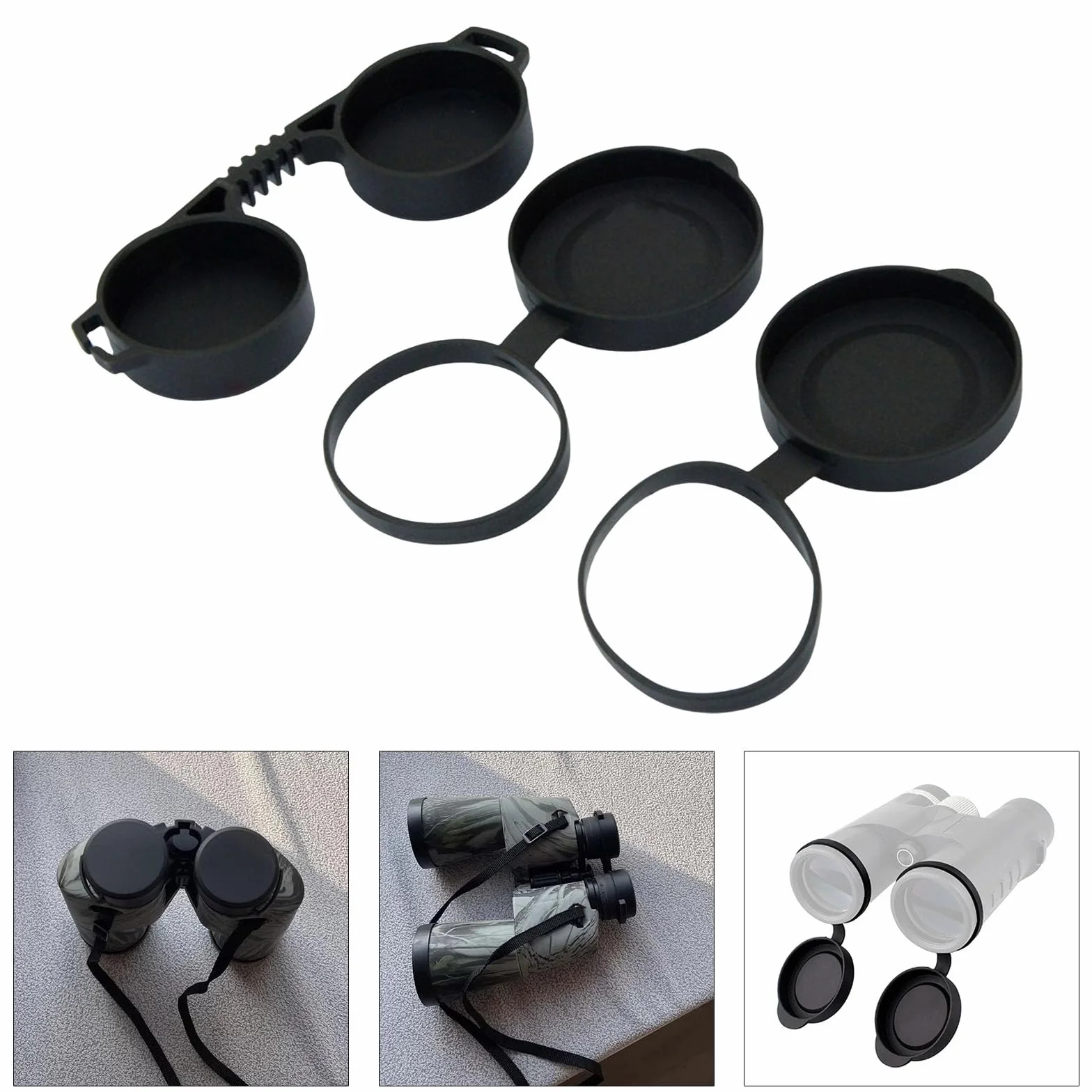 Étui de protection en silicone pour jumelles télescopiques pour objectif oculaire 42 45 mm/52 55 mm