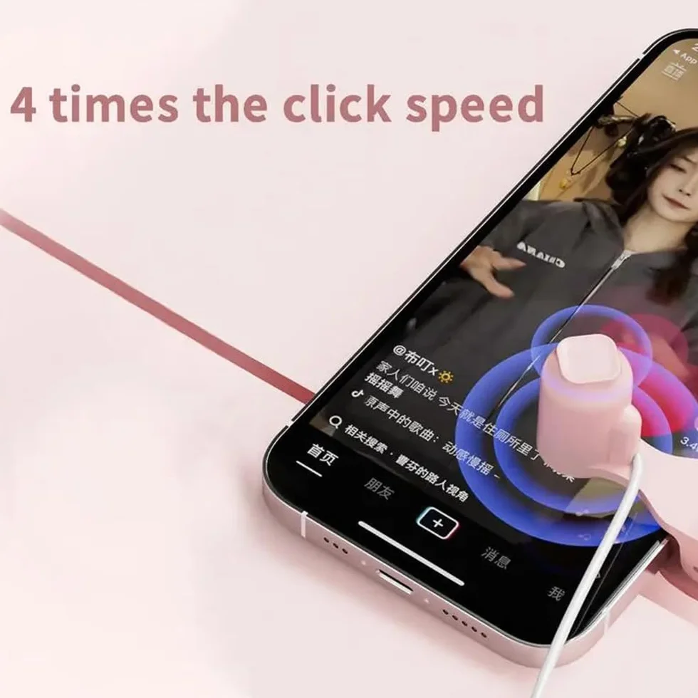 Clicker Tapper automatique pour écran pour smartphones Apps Video Streaming Gadget Quick Click Simulation Finger Continuous Click pour jeux, donnant un Like dans Tiktok, Diffusion en direct, tâches de