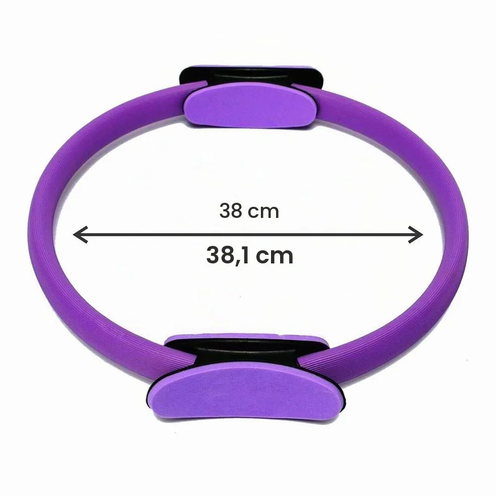 Cercle Pilates Anneau Yoga Fitness à la maison Double Poignée Violet