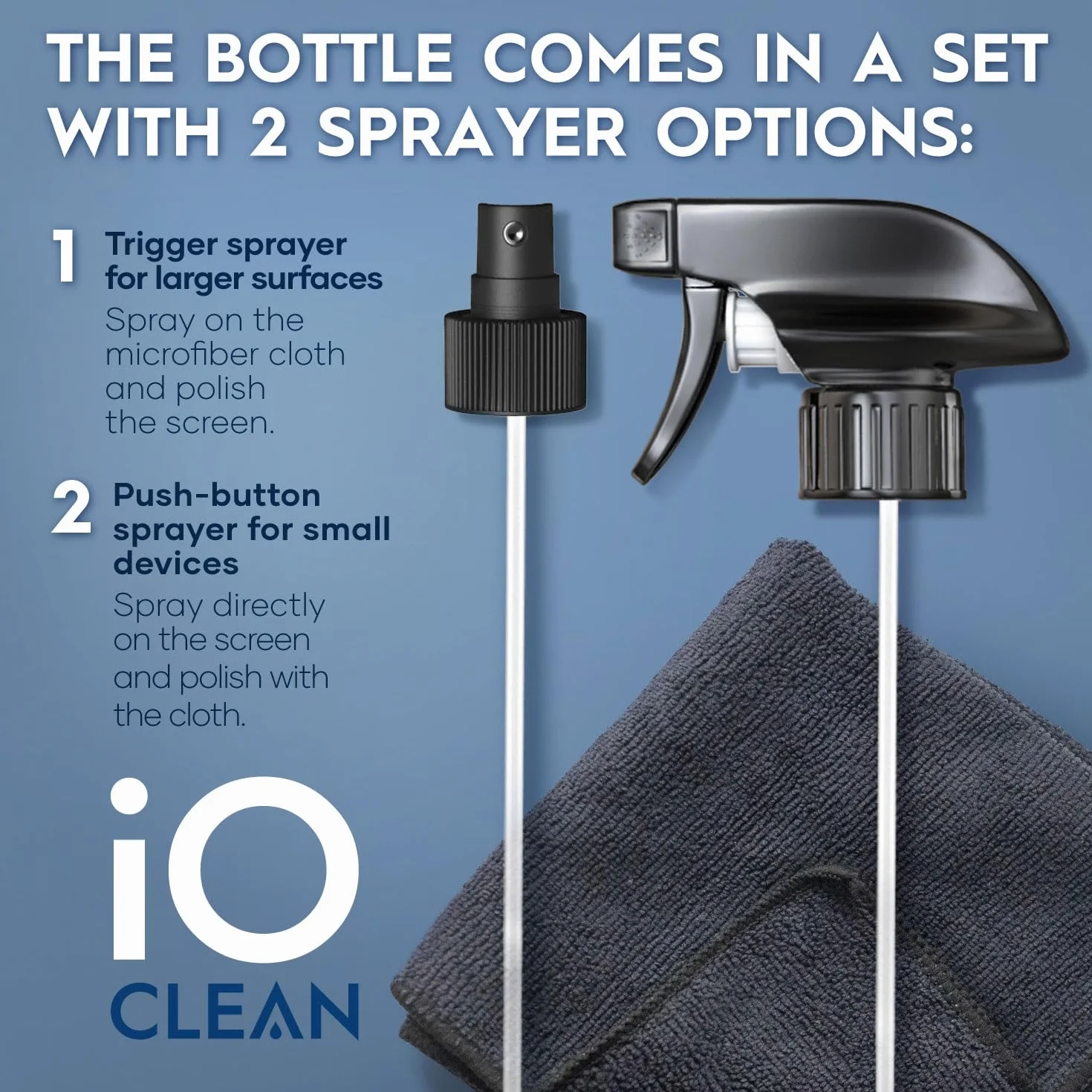 iO Clean Grand Kit de Nettoyage pour Écran (473ml) LCD LED OLED TV