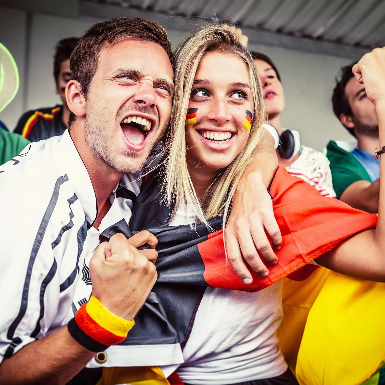 Crayon De Maquillage Stick Tricolore Bleu Blanc Rouge Pour Les Fêtes Football Championnat Europe 2025