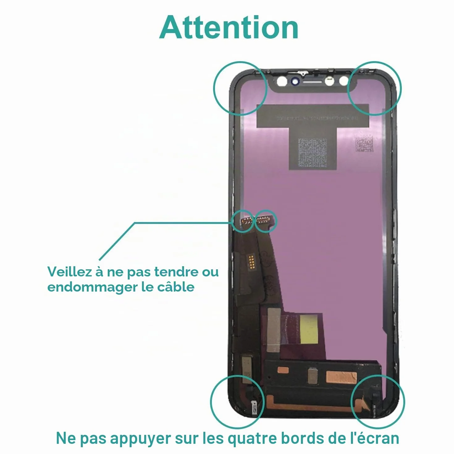 Écran iPhone 11 6.1" LCD Complet avec Cadre étanche et Protecteur