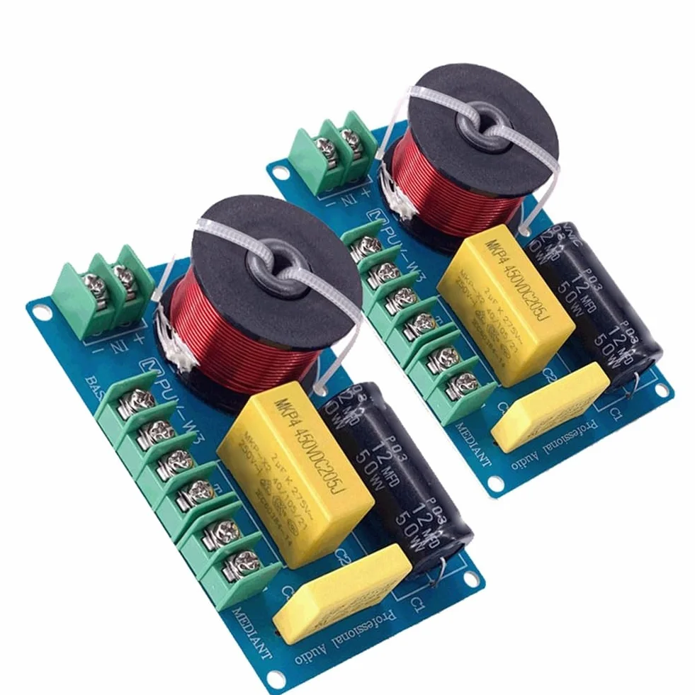 Lot de 2 filtres audio Hifi à 3 voies 200 W pour haut-parleur stéréo