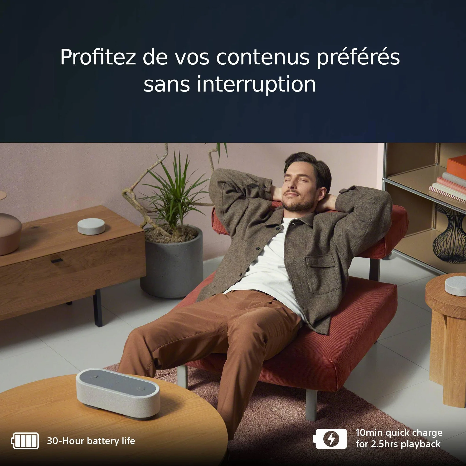 Sony HT-AX7 Système Home Cinema Portable 360 Spatial Sound Mapping Bluetooth 30h Autonomie