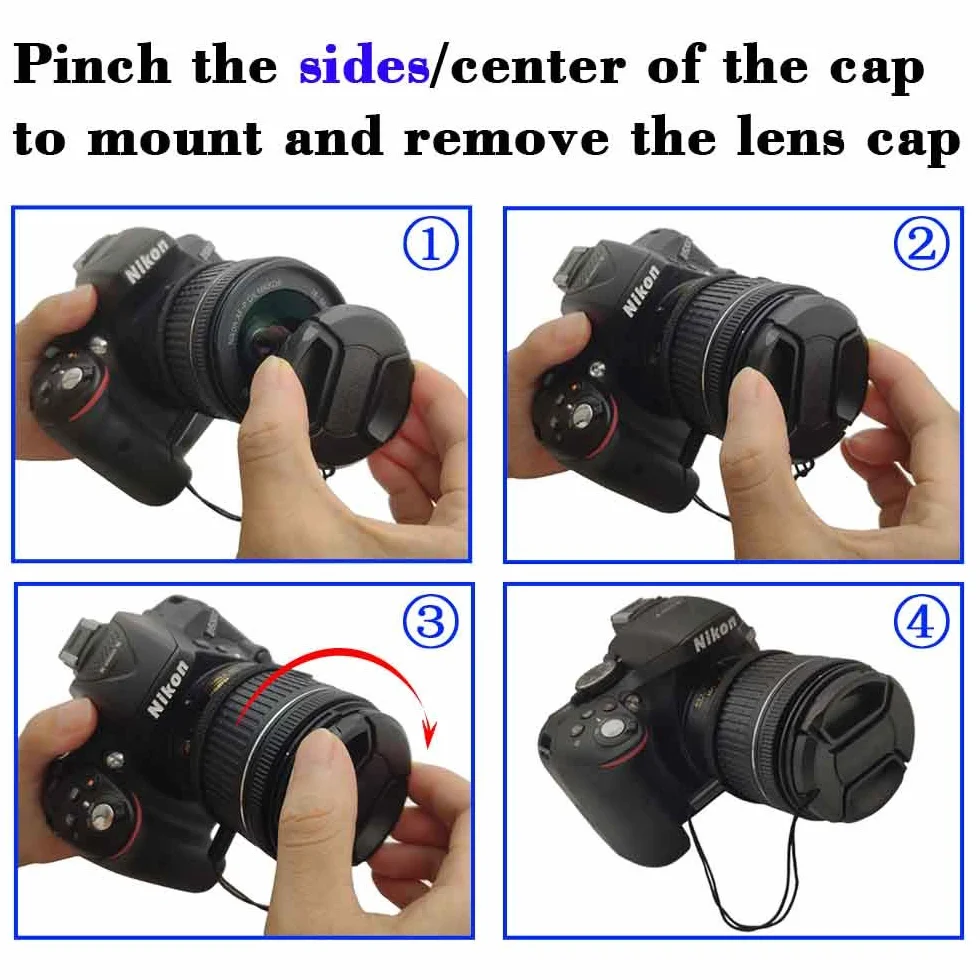 40,5mm Capuchon Bouchon D'Objectif pour Objectif Sony E-Mount 16-50mm F3.5-5.6 pour Sony a6600 a6500 a6400 a6100 a6300 a6000 a5100 a5000, ULBTER Diamètre 40,5 mm Cache avec Clipser -Lot de 2