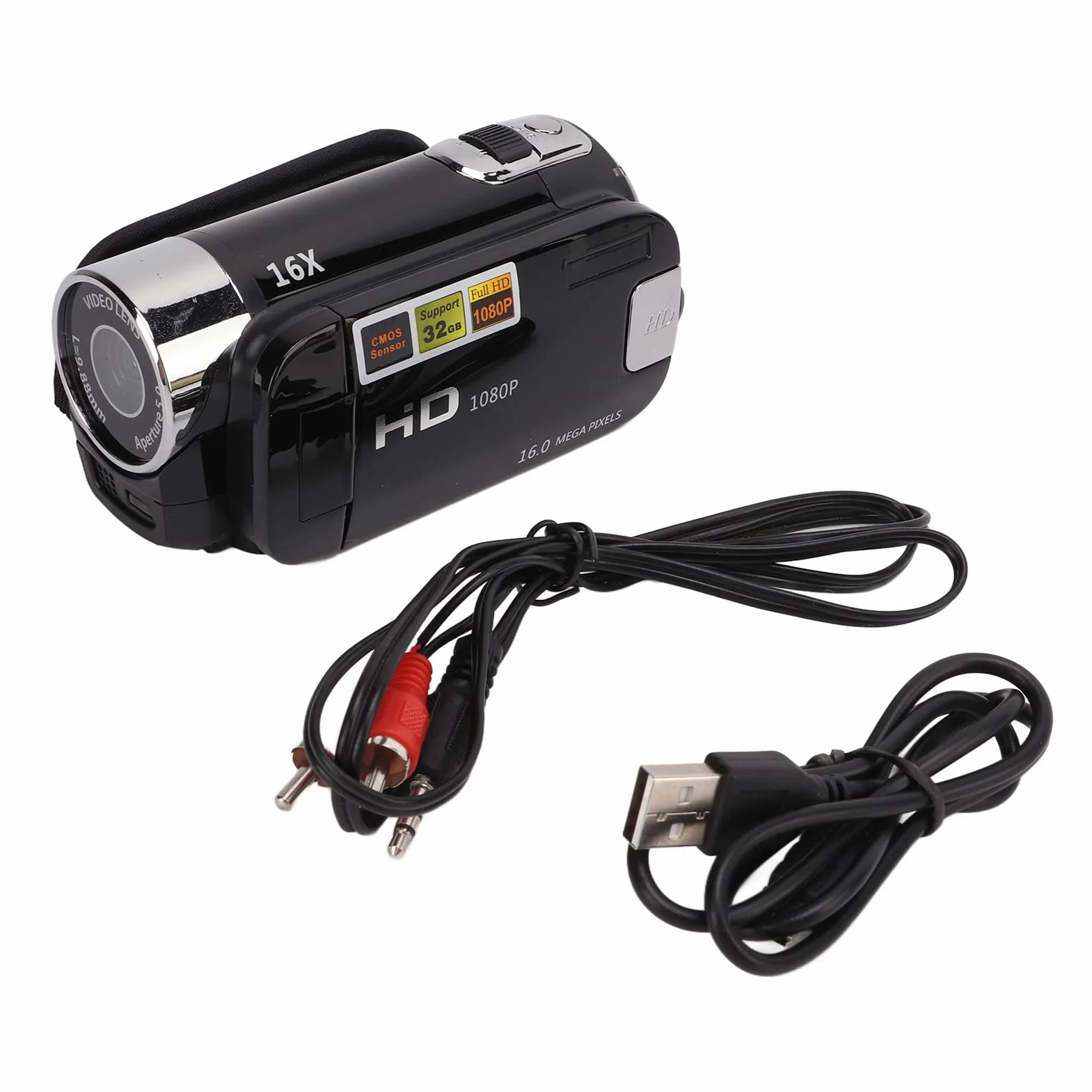 Greensen Caméscope de Caméra Vidéo Numérique 4K 48MP, Enregistreur Vidéo de Caméra à Zoom Numérique 16X Caméra Vidéo à écran Rotatif de 2,7 Pouces à 270 ° pour Les Débutants et Les