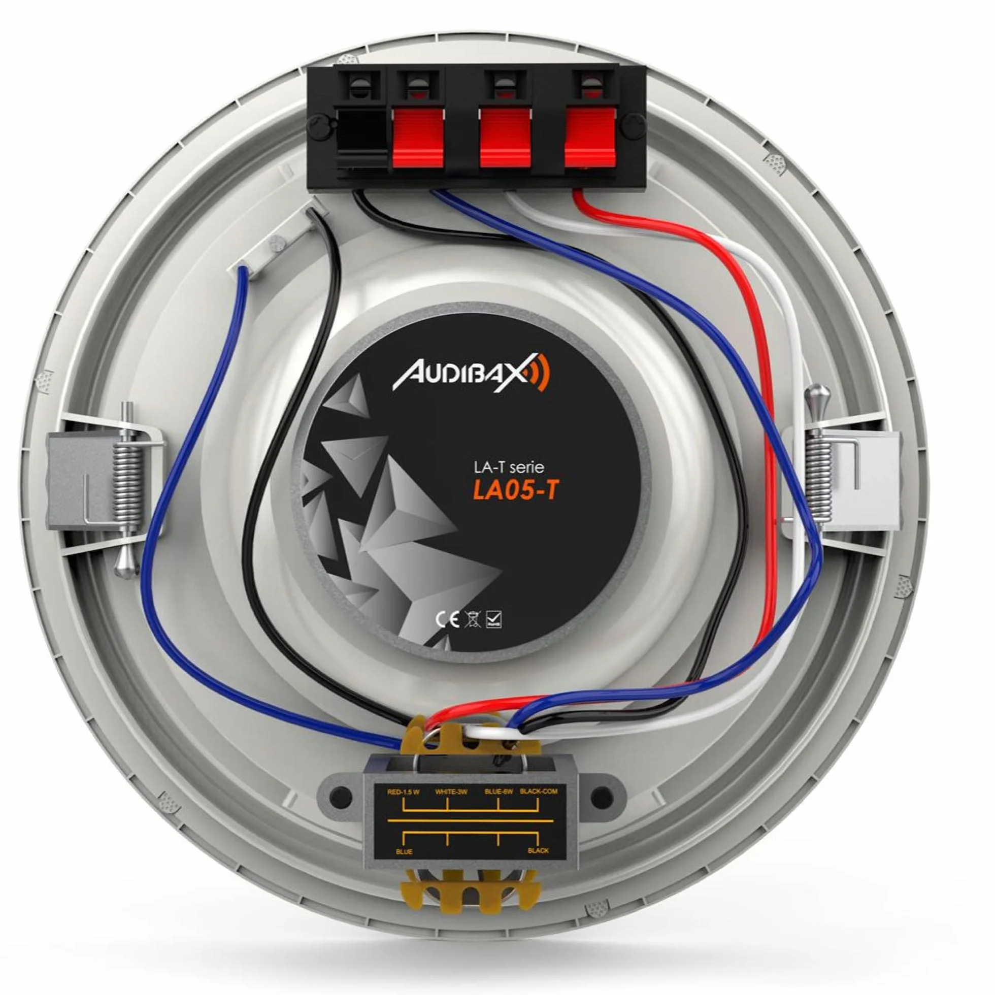 Audibax LA05-T Altavoz Techo Blanco 4,5" Linea 100v