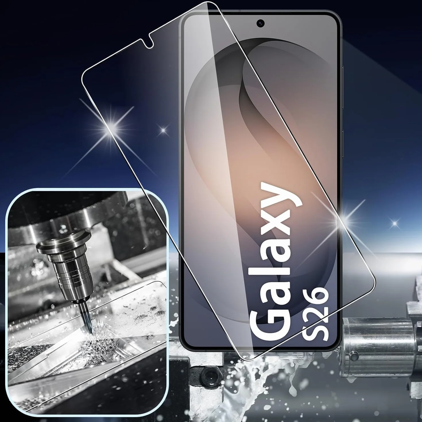 Verre Trempé Pour Samsung Galaxy S26, [3+3 Pièces] Vitre Protection écran Protection Camera, 9H Dureté Ultra HD Anti Rayures Film Protection écran, Avec Outil D'alignement Facile