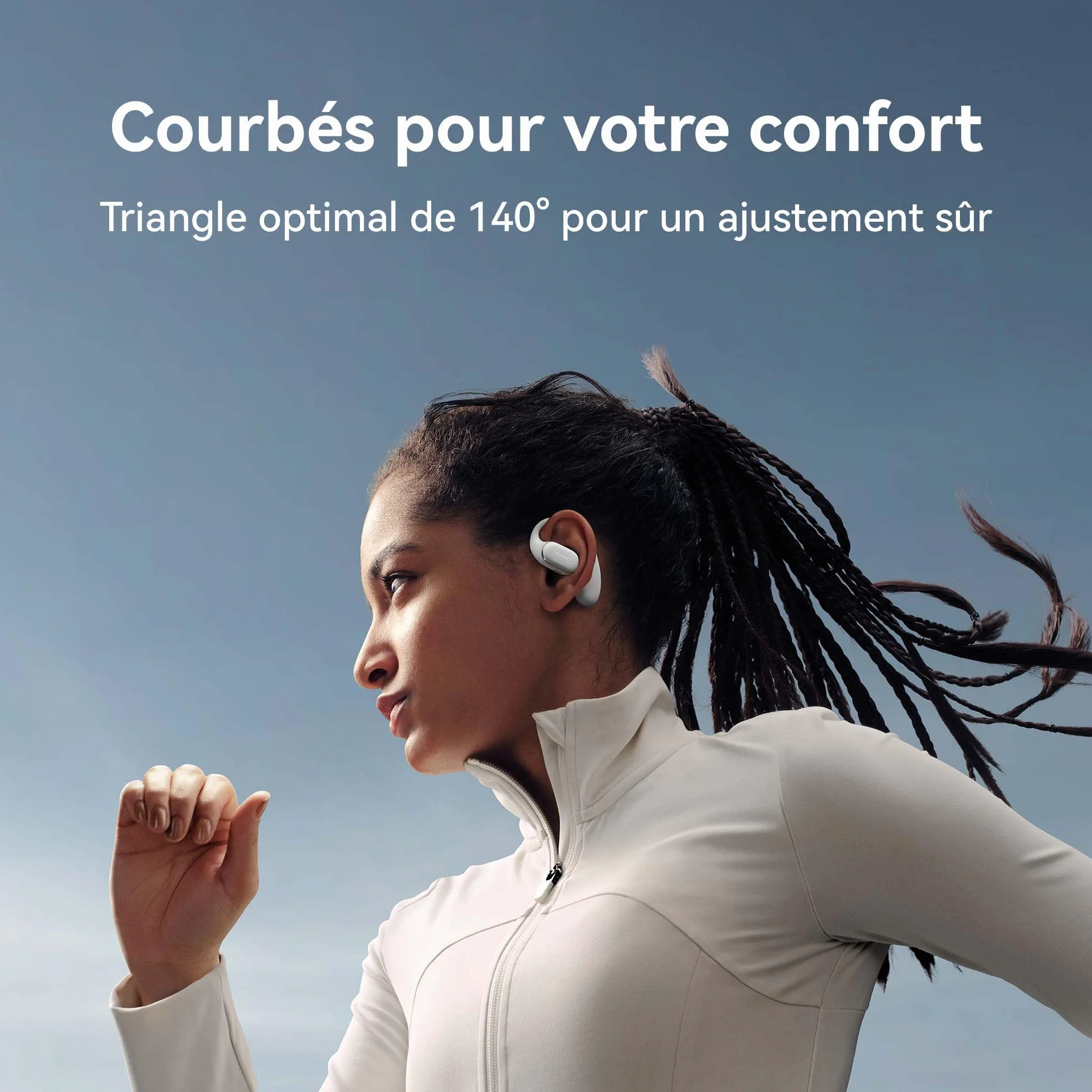 HUAWEI FreeArc écouteurs Ouverts, écouteurs sans Fil, Jusqu'à 28 h d'autonomie, Résistants à l'eau IP57, Ecouteurs pour Le Sport, Appels Ultra Stables, avec iOS, Android et Windows, Noir