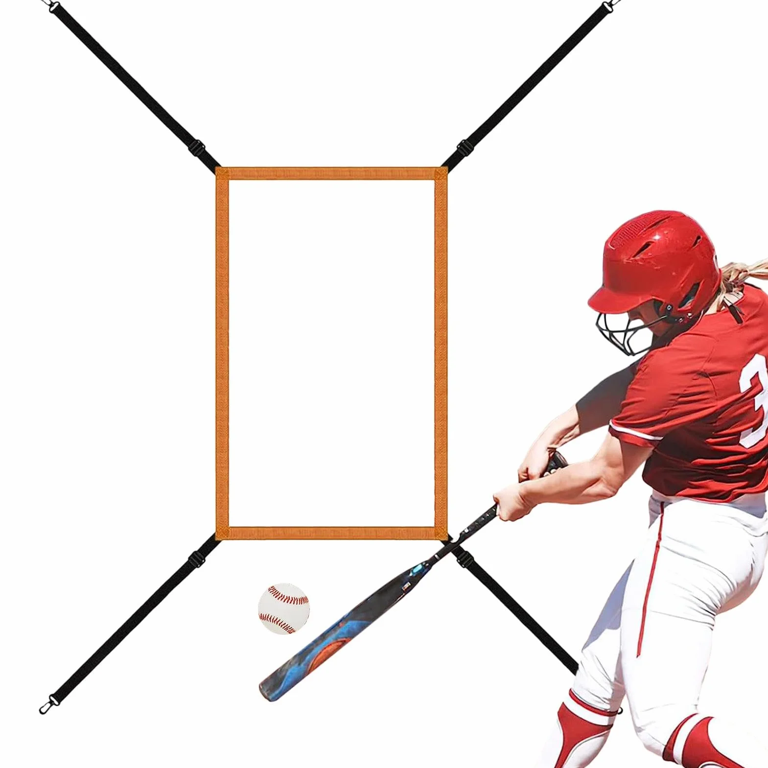 Strike Zone Cible de Baseball Réglable | Filet d'Entraînement pour Frapper, Attraper et Lancer