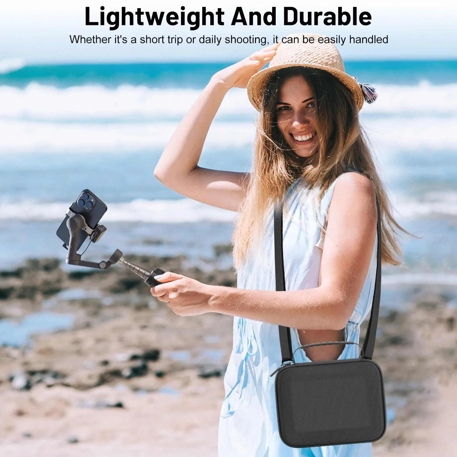 Étui Sac pour DJI Osmo Mobile 7P/8, Sac de Rangement Portable Compact pour DJI Osmo Mobile 7/7P/8 Vlog Combo
