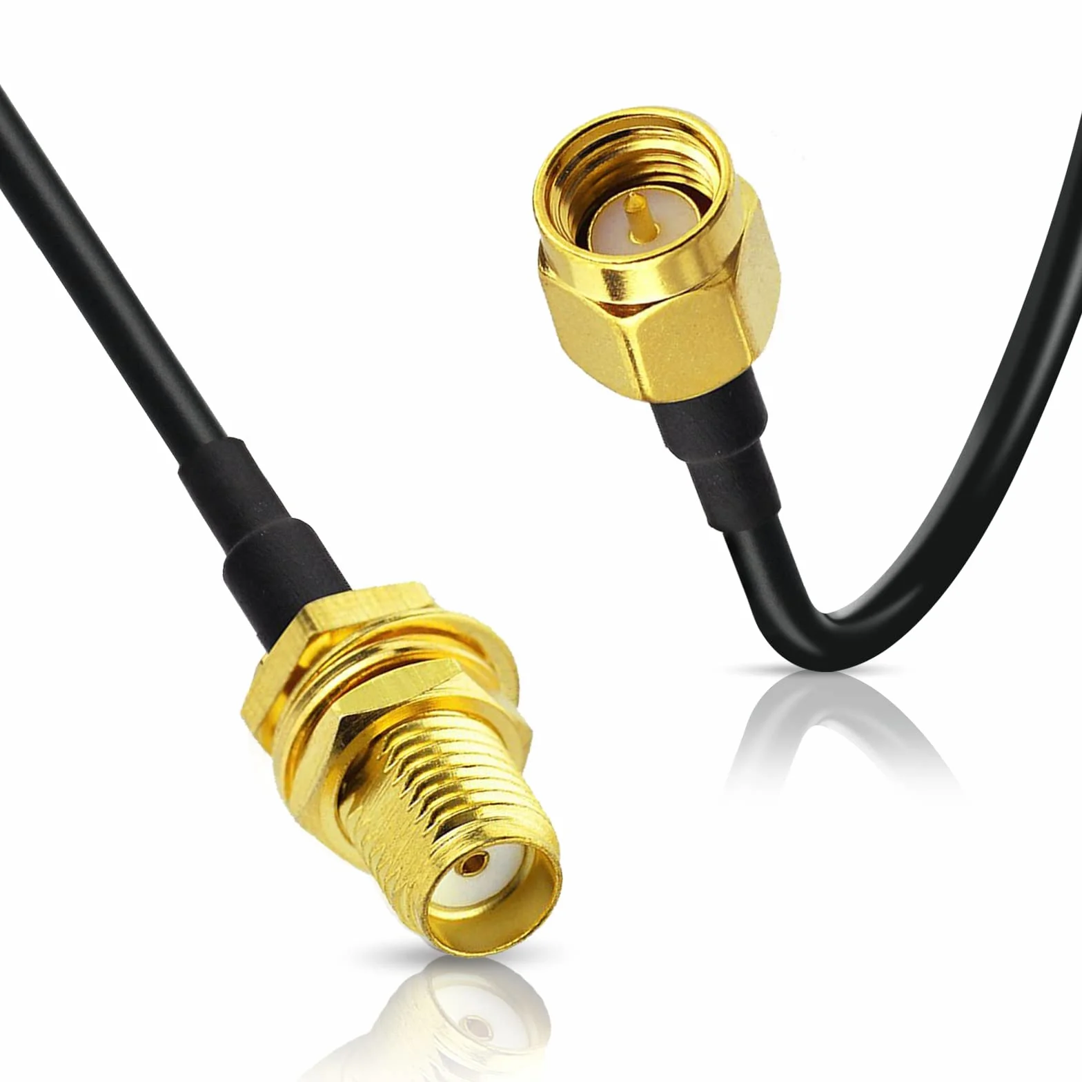 Bingfu Câble Rallonge SMA 5 m - Adaptateur de SMA Mâle à Femelle - Câble Coaxial RG174 pour Antenne 4G LTE GSM GPS Routeur Gateway Modem Camera Radioamateur Récepteur ADS-B RTL-SDR