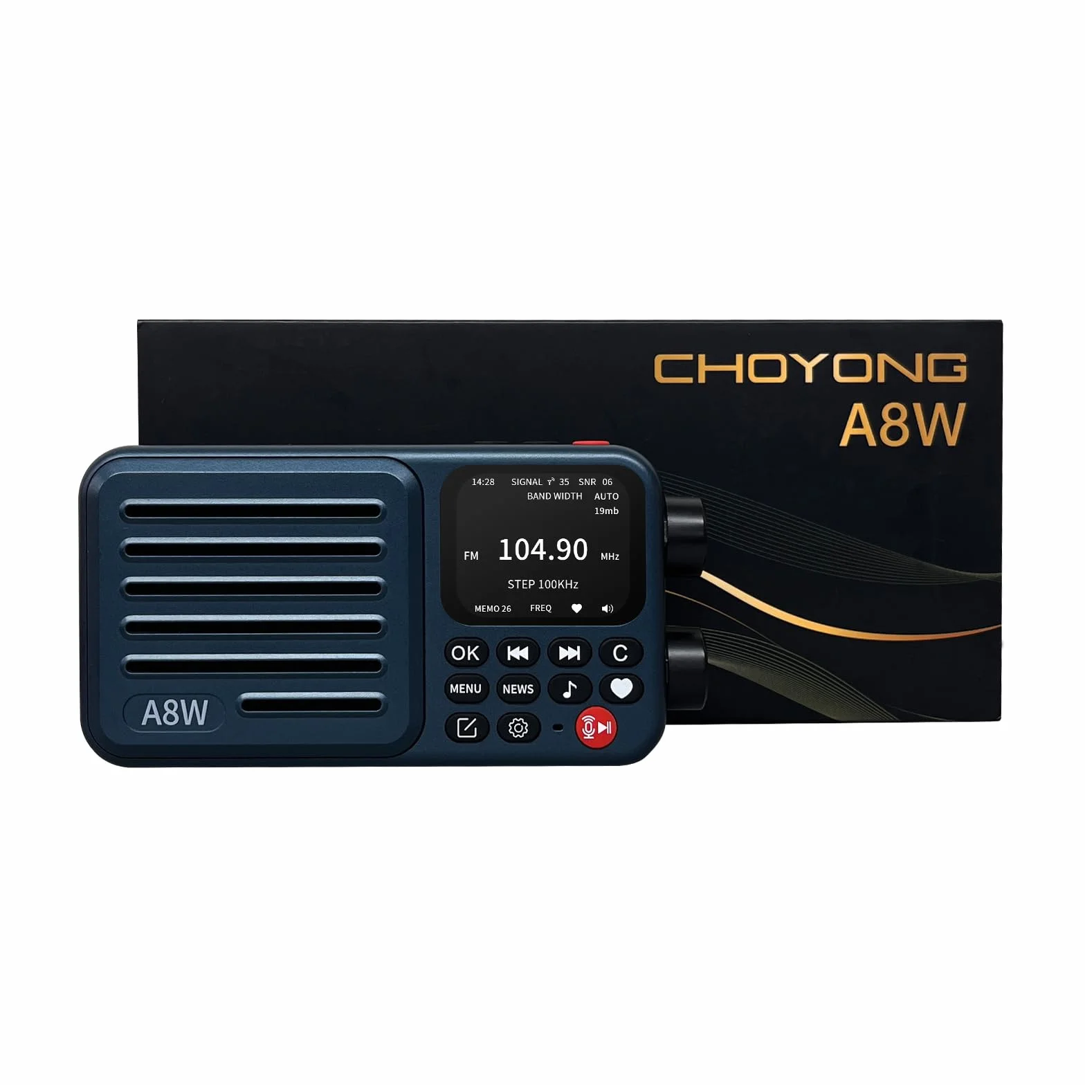 Choyong Récepteur radio Internet intelligent A8W - WiFi / 4G - Haut-parleur avec FM, carte micro SD, tous les radios du monde, pour la maison avec WiFi, radio numérique, choyoung A8W