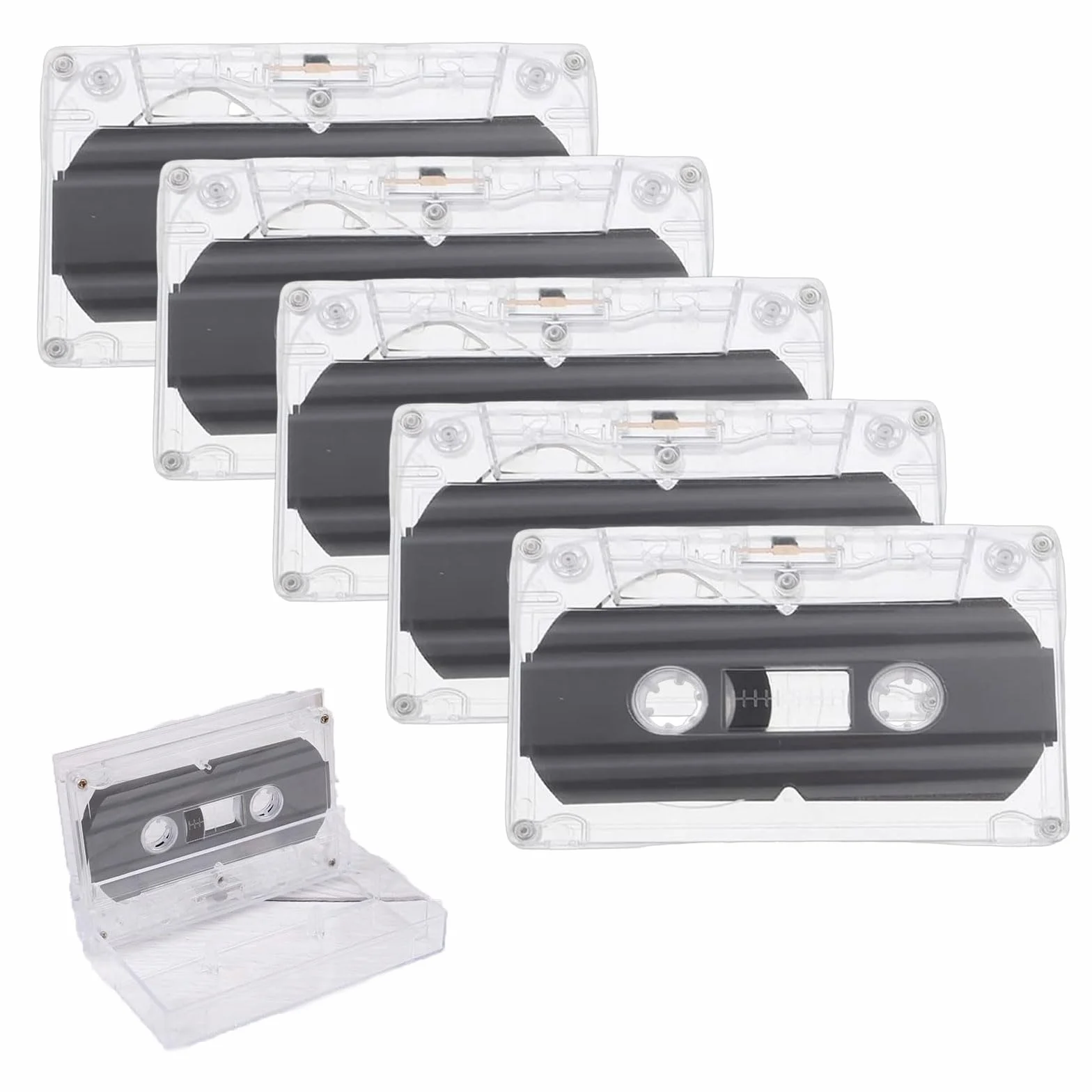 Cassettes Audio Vides 5 Pièces pour Musique Conférences Enregistrements