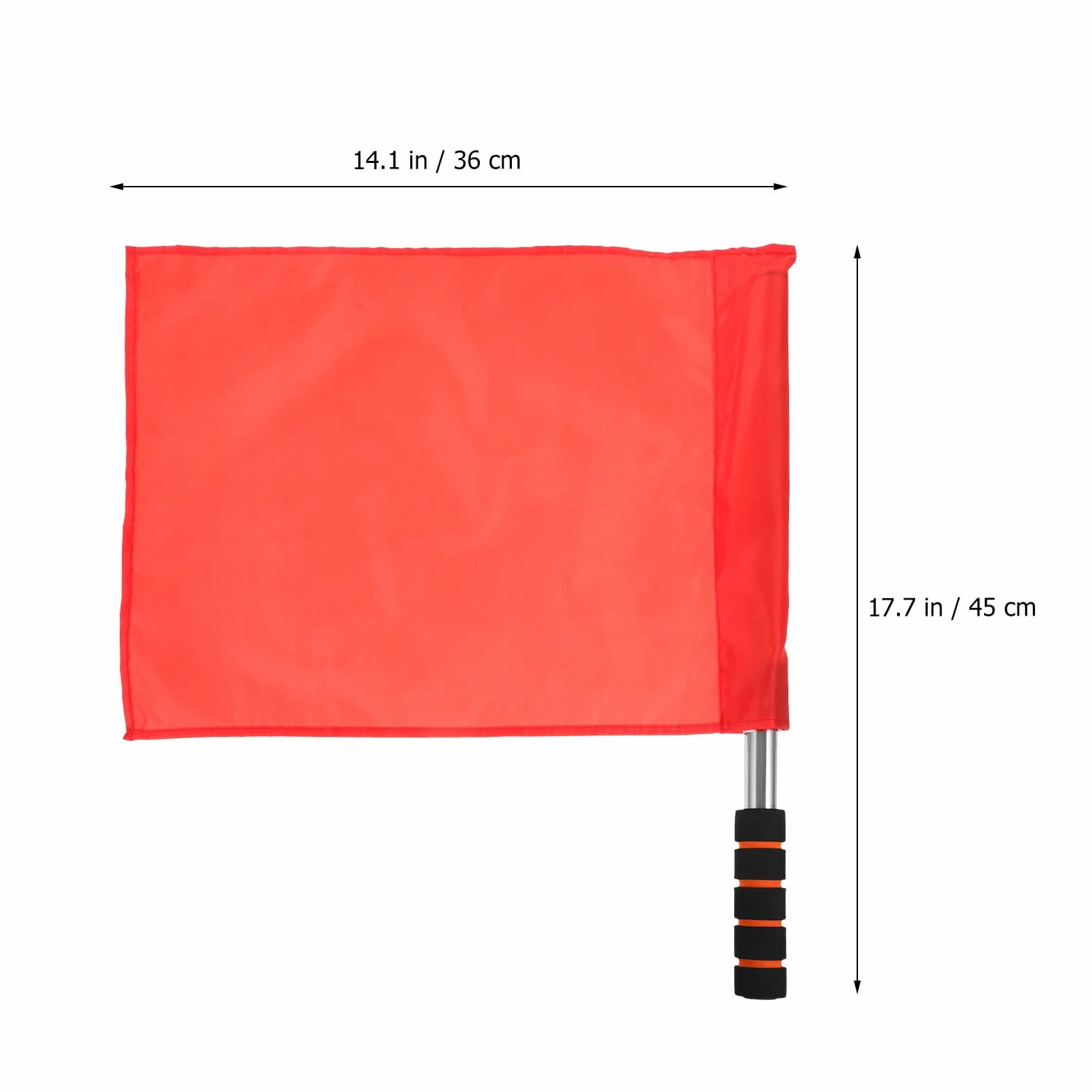 VANZACK Lot de 4 Drapeaux d'arbitre avec tige en acier inoxydable Rouge Haute visibilité