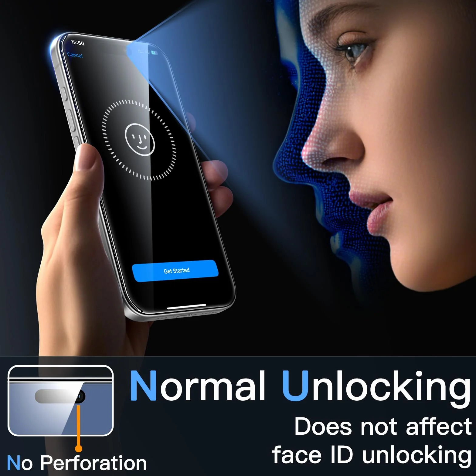 JETech Protection D'écran pour iPhone 17 Pro Max 6,9 Pouces avec Protecteur d'Objectif Caméra, Outil d'Installation Facile, un Film en Verre Trempé de Dureté 9H, HD Transparent, 2 Pièces Chacun