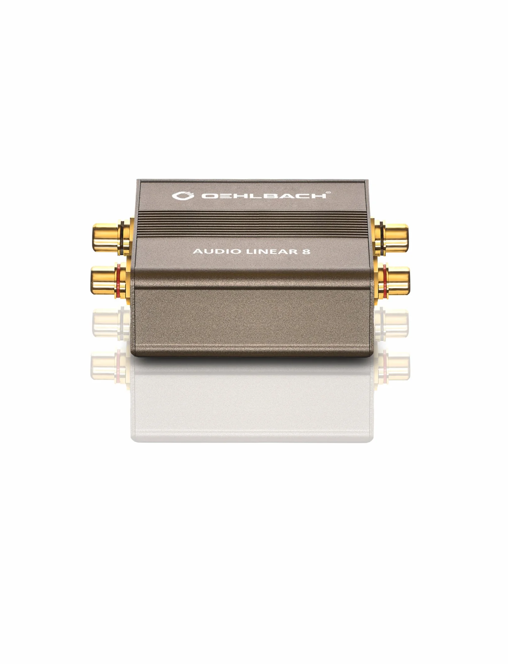 Oehlbach Audio Linear 8 - Filtre d'isolation galvanique pour platines et subwoofers - Filtre d'interférence pour éliminer Les Boucles de Terre - Brun métallique