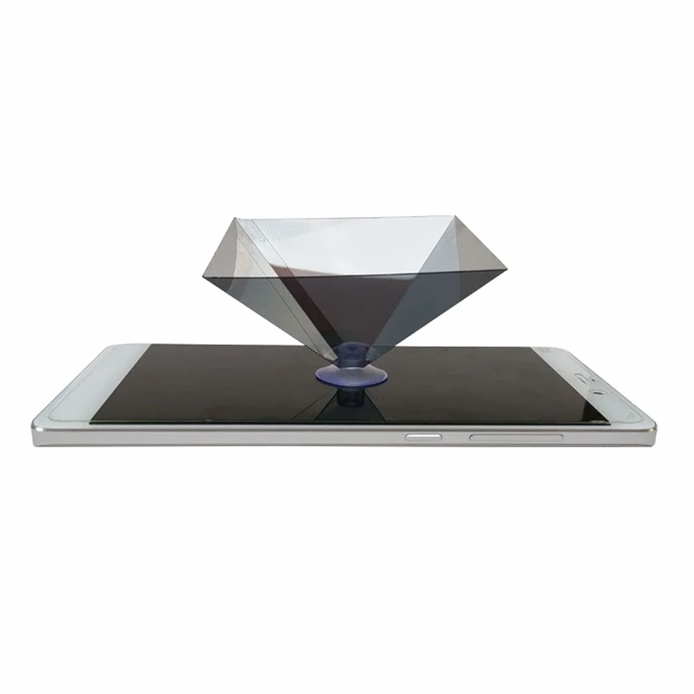 Support universel pour téléphone portable 3D hologramme pyramide Projecteur 360 degrés