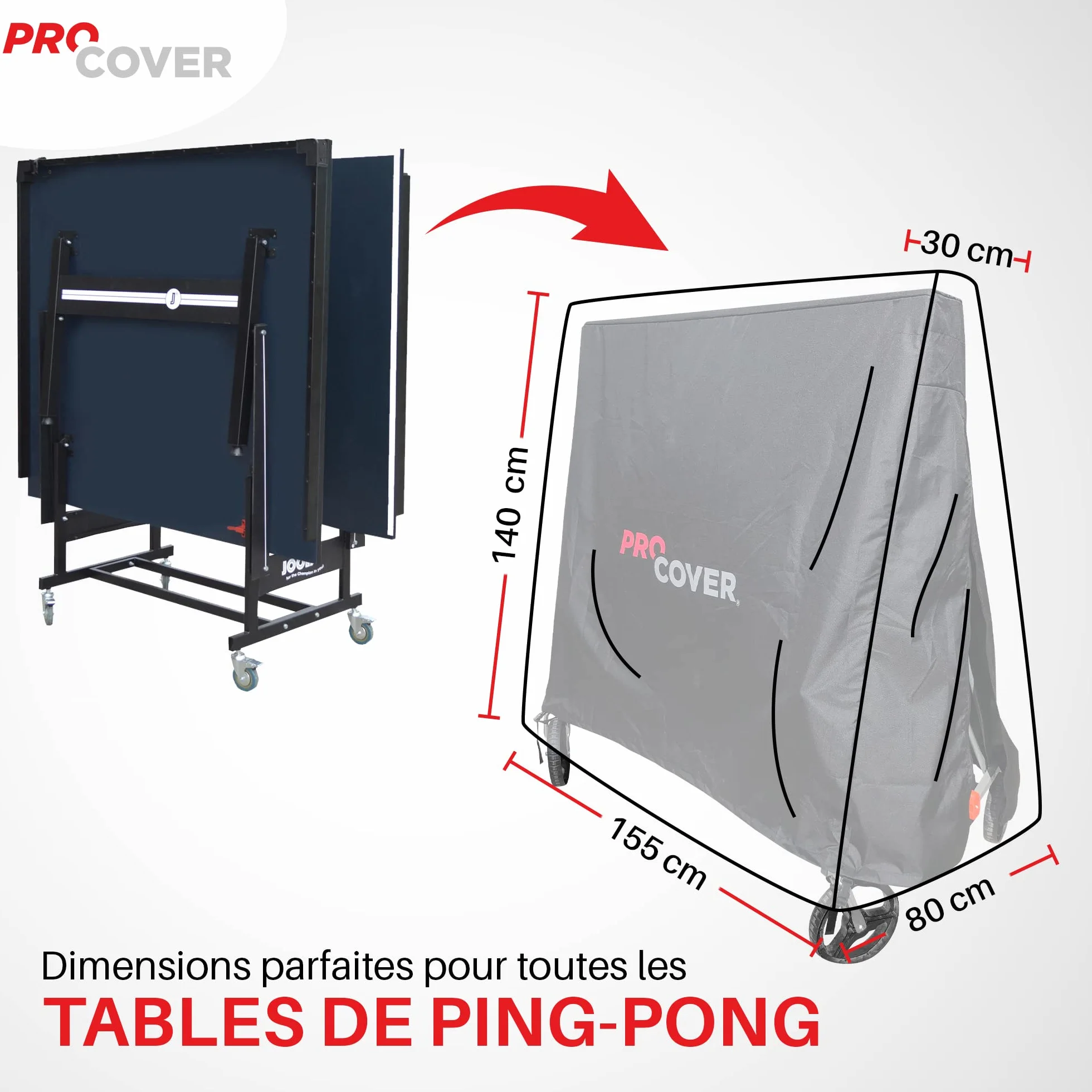 Bâche Universelle pour Table de Ping Pong, Imperméable, Ultra Résistante