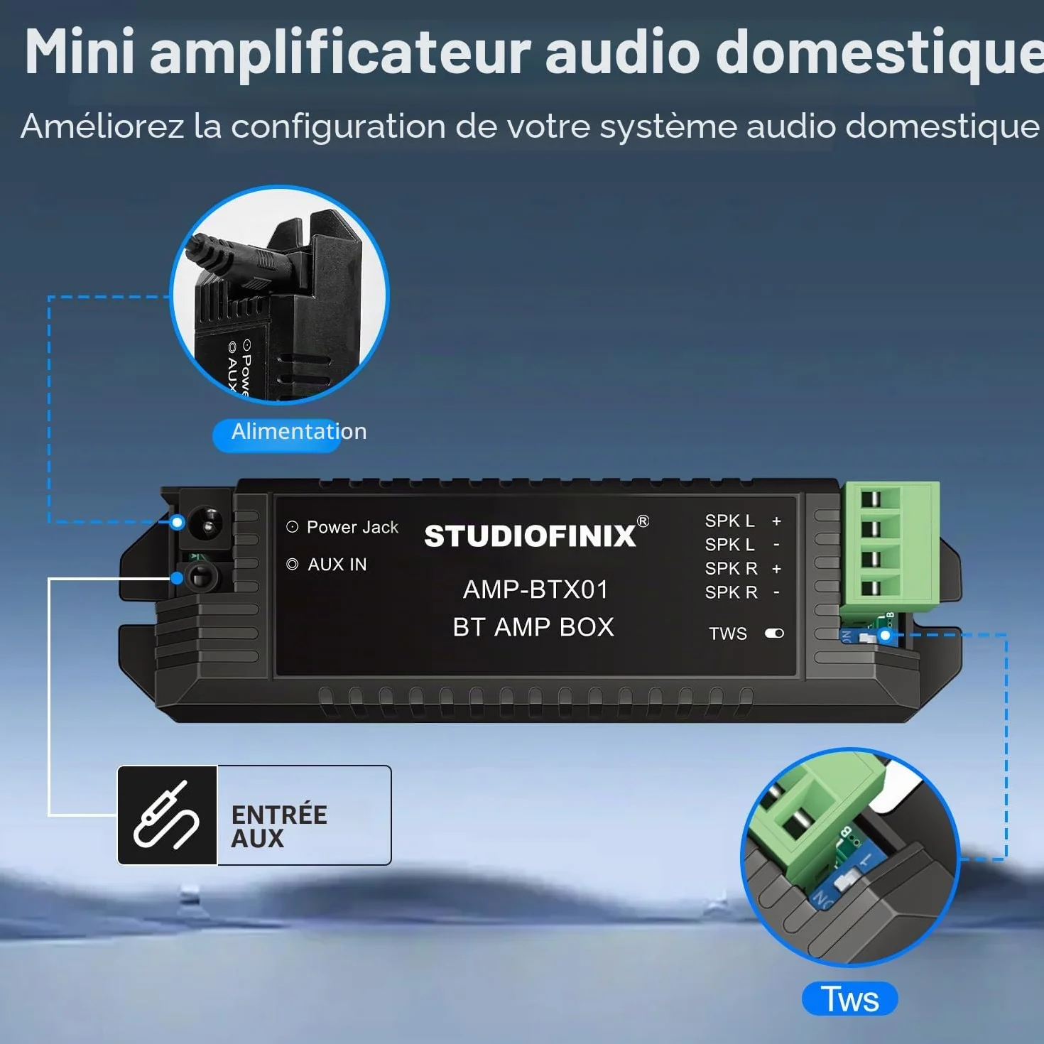 STUDIOFINIX Haut-parleurs de plafond Bluetooth 2 voies encastrés Intérieur Extérieur