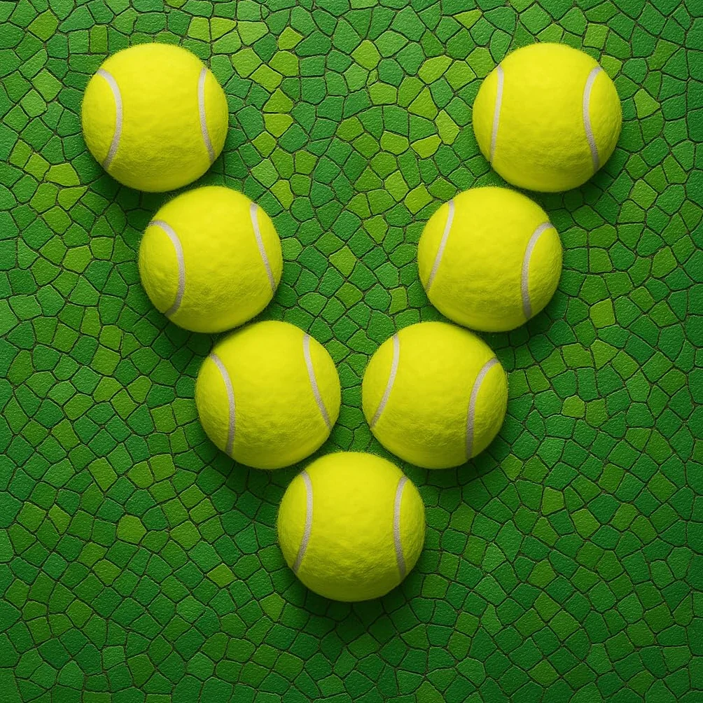 VIV Balles de Tennis d'entraînement en Vrac Rebond Haute Altitude 134,6 cm Lot de 50