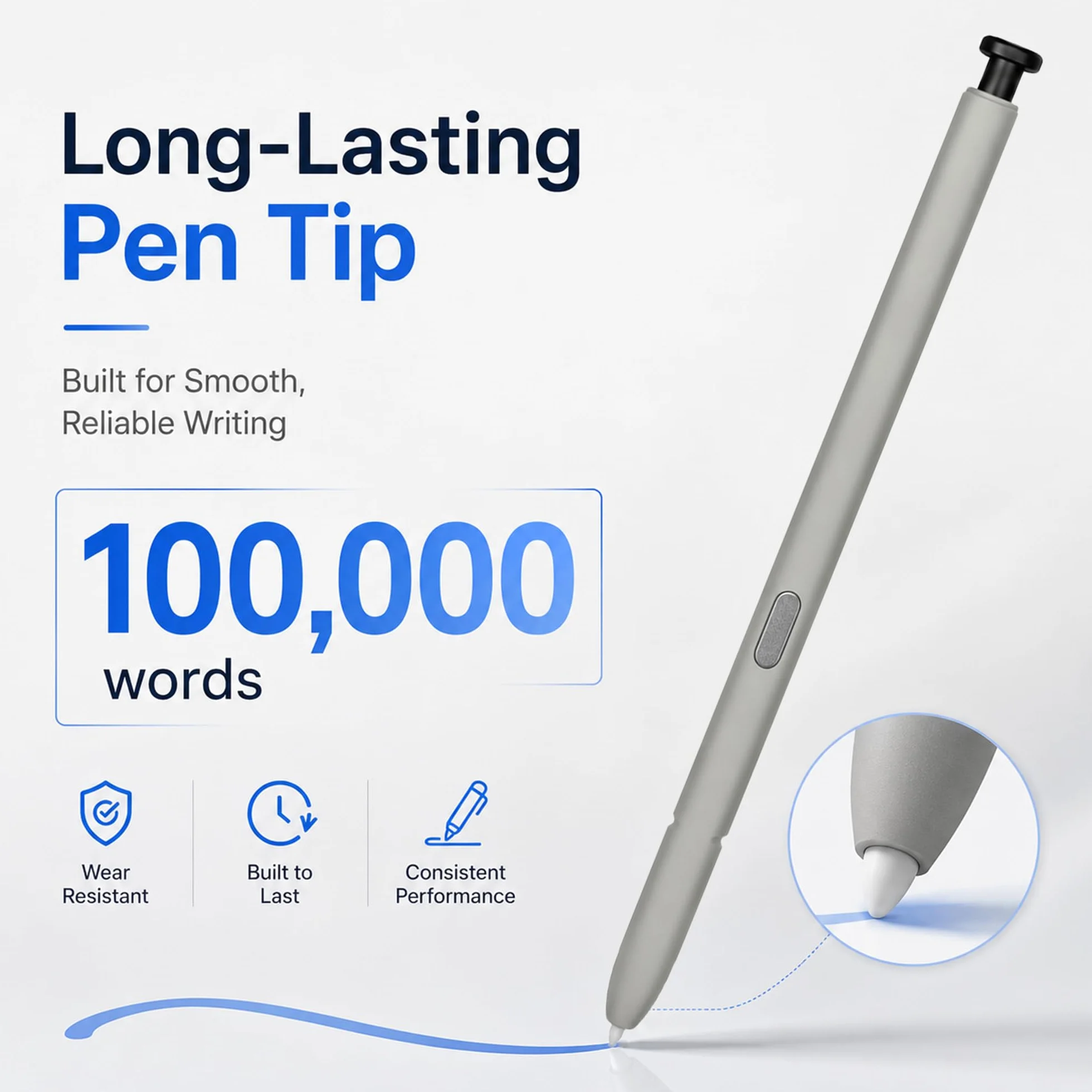 Stylet de Remplacement pour Galaxy S25 Ultra, Stylet Tactile Précis pour Smartphone S Pen S25 Ultra, Idéal pour Dessin et Prise de Notes, sans Bluetooth, Noir
