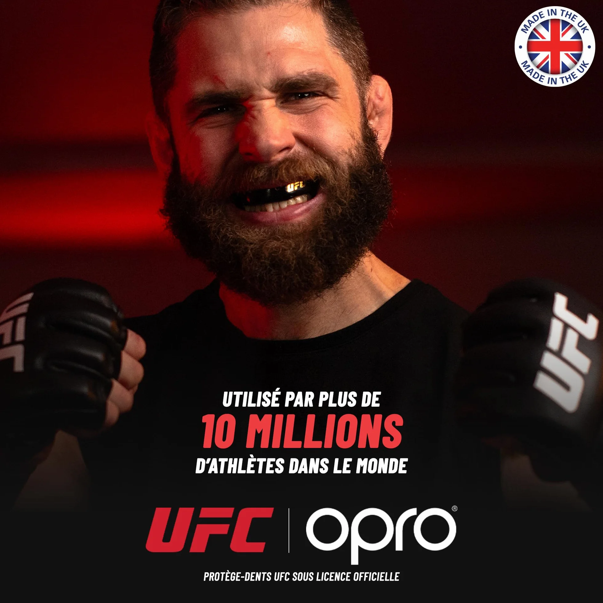 OPRO Protège-Dents pour Appareil Dentaire Snap-Fit Ajustement Immédiat Boxe MMA Rugby Hockey Adultes Enfants Antichoc