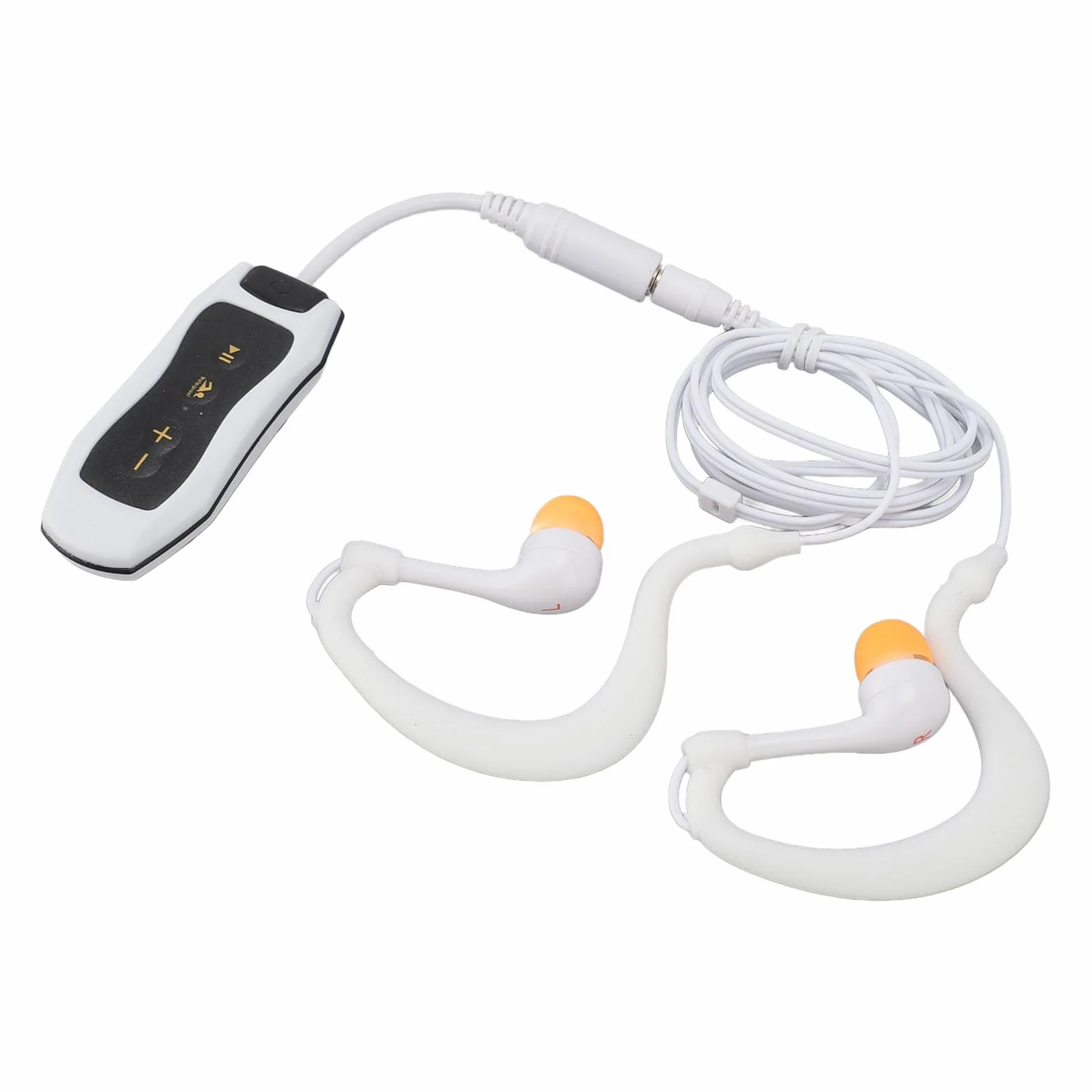 Zunate Écouteurs Lecteur MP3 sous-Marin étanche 8 Heures de Lecture Blanc