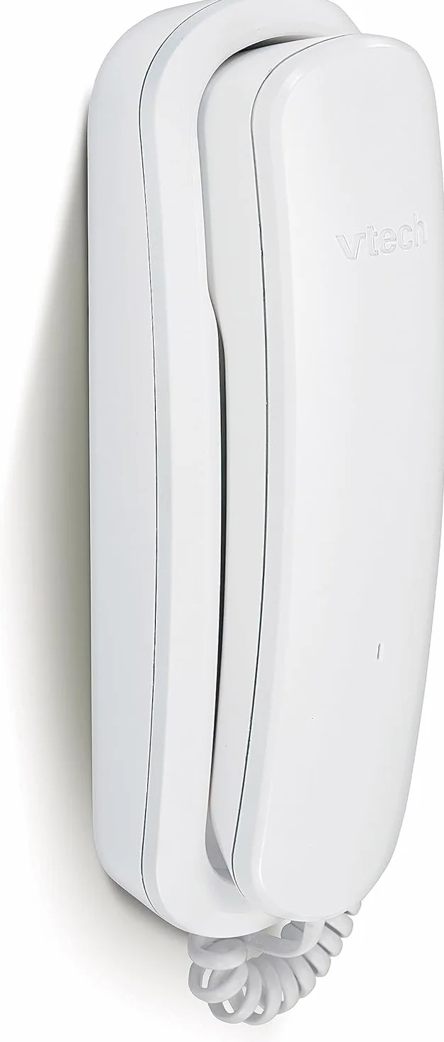VTech CD1100 Téléphone Filaire Fixe Mural avec Touche de Recomposition, Contrôle Sonnerie et Volume