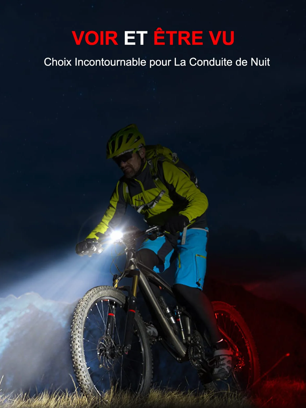 CIRYCASE Lampe Vélo LED Avant et Arrière 8+12 Modes IPX6 USB Rechargeable